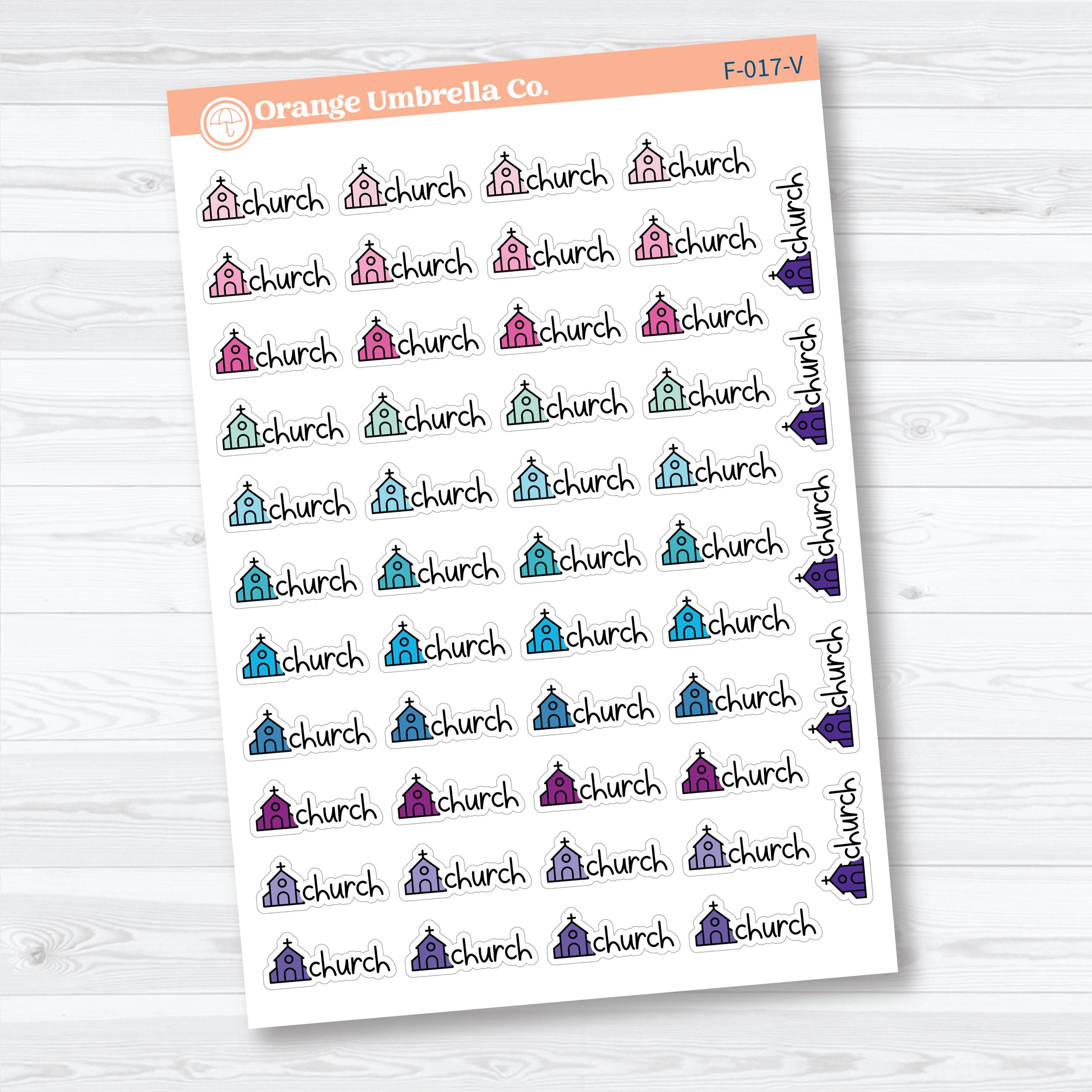 Church Event Labels F21 | Faith Planner Stickers | F-017