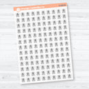 Praying Hands Inductive Method Clear Matte Faith Icons Planner Stickers | F-020-CM