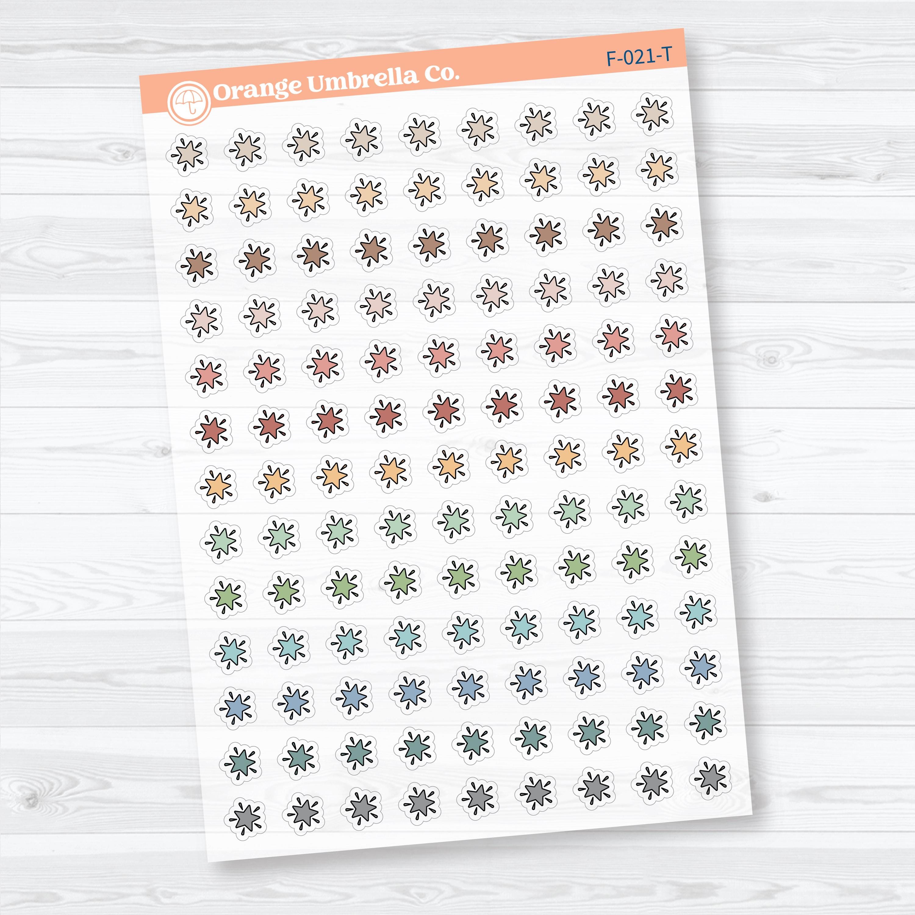 Star Inductive Bible Study Clear Matte Faith Icons Planner Stickers | F-021-CM