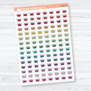 Crown Inductive Bible Study | Clear Matte Faith Icons Planner Stickers | F-024-CM
