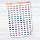 Crown Inductive Bible Study | Clear Matte Faith Icons Planner Stickers | F-024-CM