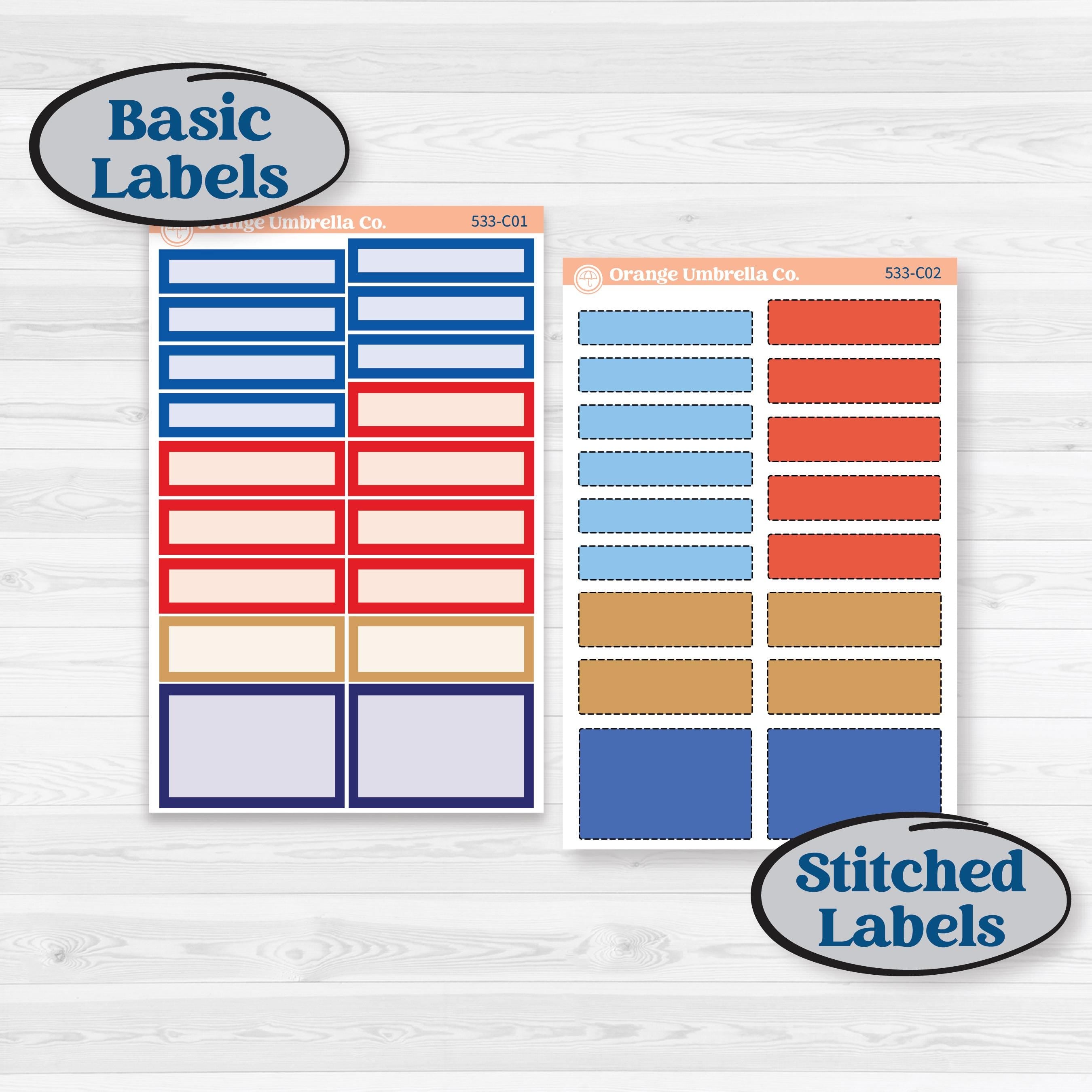 Fourth of July | Weekly Add-On Labels Planner Kit Stickers | Red White & Kaboom | KIT-533-C