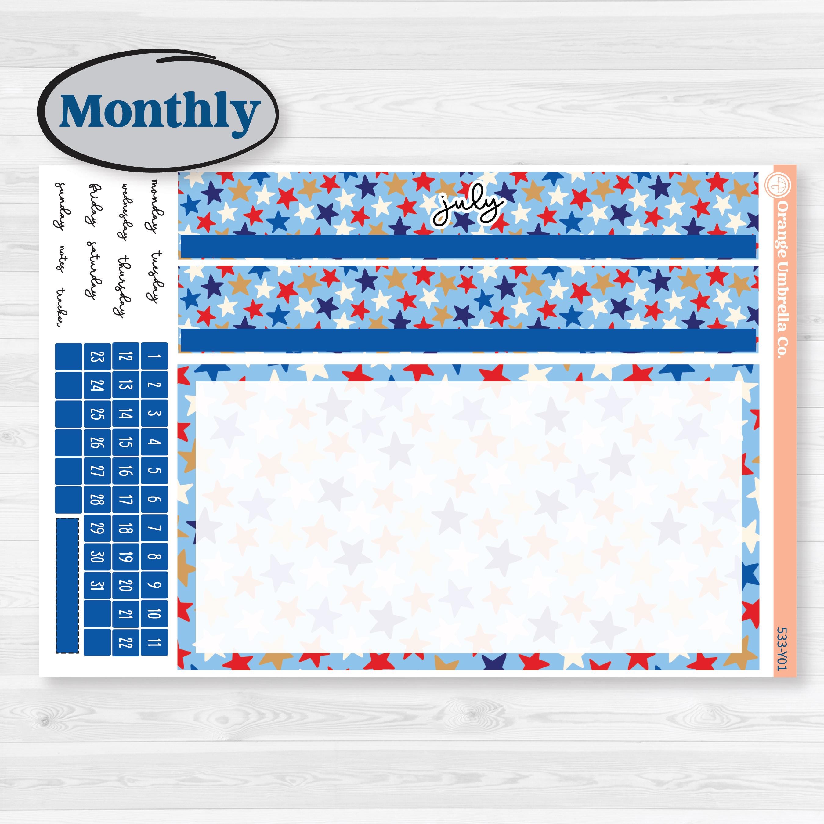 Fourth of July | Laurel Denise Scout Small Planner Kit Stickers | Red White & Kaboom | KIT-533-Y