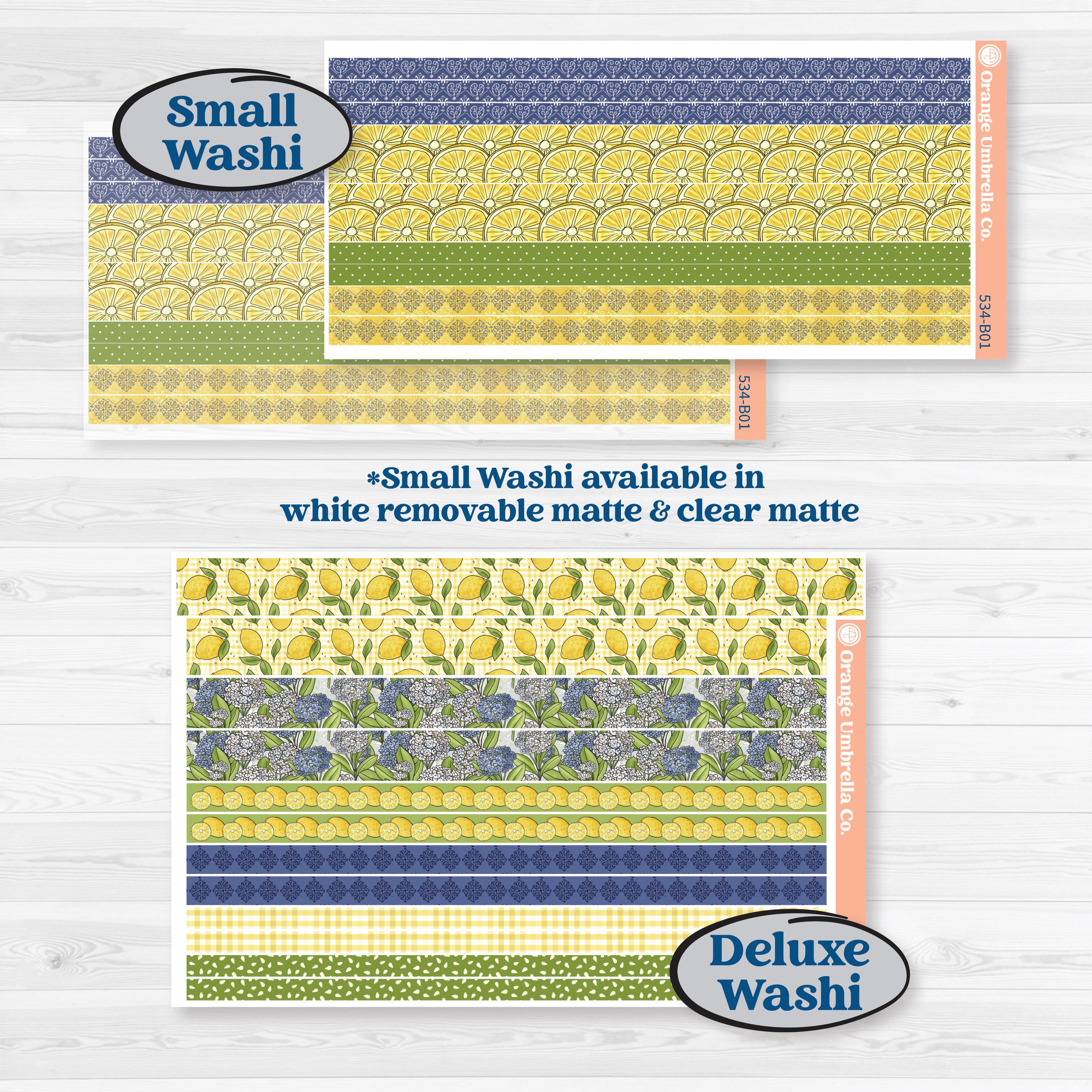 Summer Lemon Kit | Weekly Add-On Planner Kit Stickers | Lemonade Stand | KIT-534-B