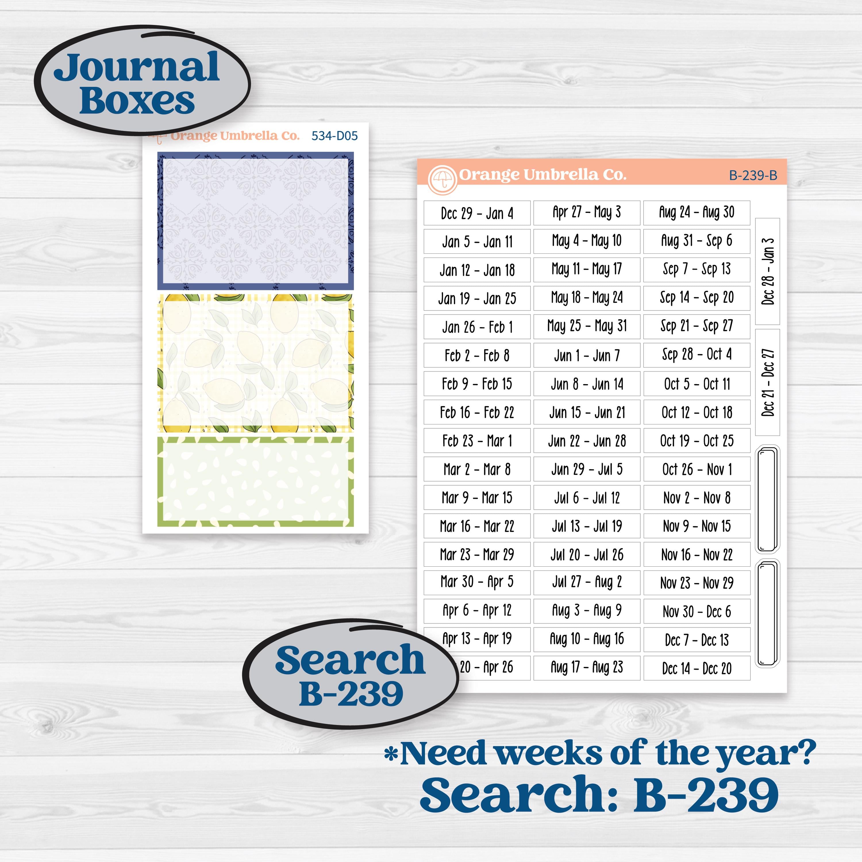 Summer Lemon Kit | Journaling or Scrapbooking Kit | Creative Junk Journal Planner Stickers | Lemonade Stand | KIT-534-D