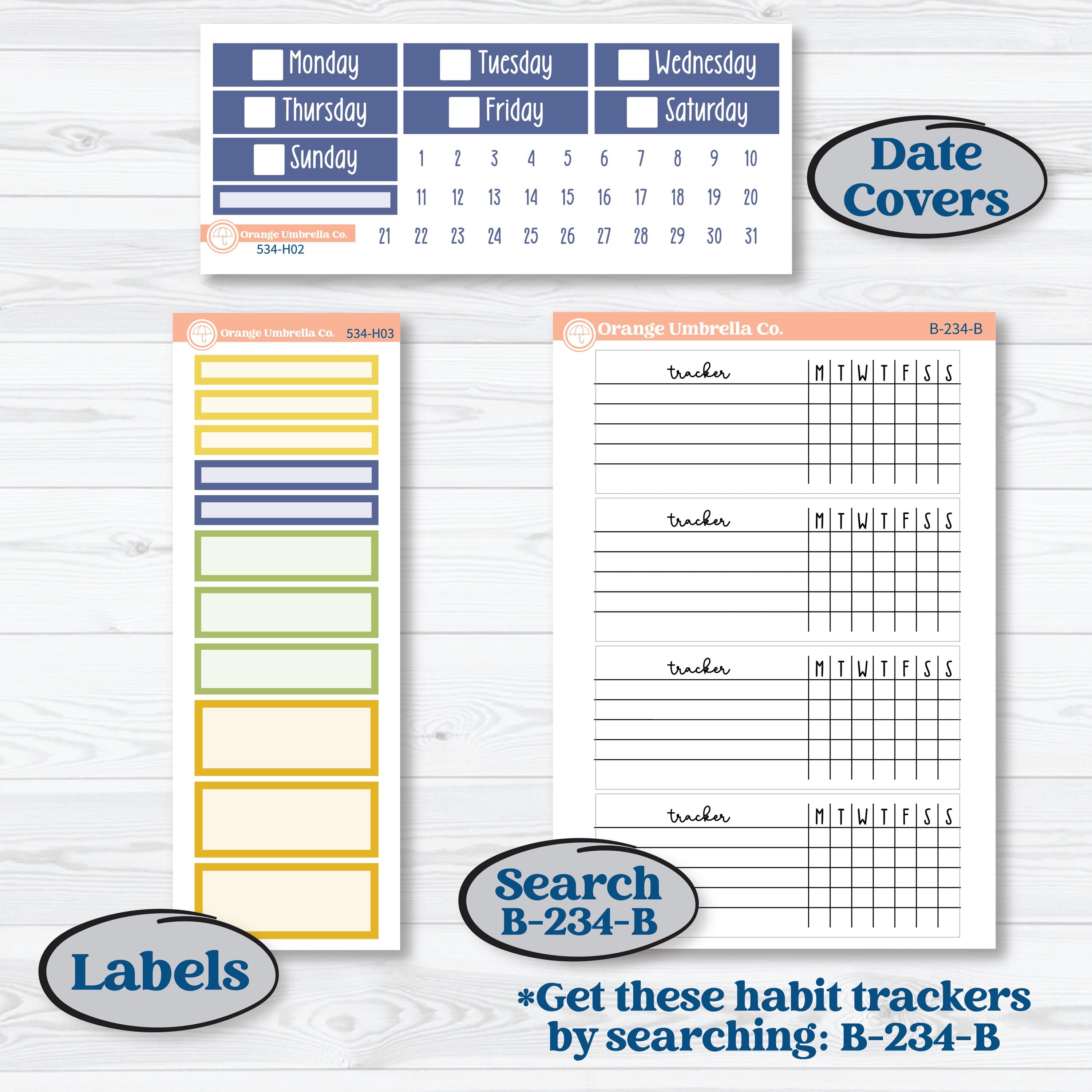 Summer Lemon Kit | Plum Vertical Priorities 7x9 Planner Kit Stickers | Lemonade Stand | KIT-534-H