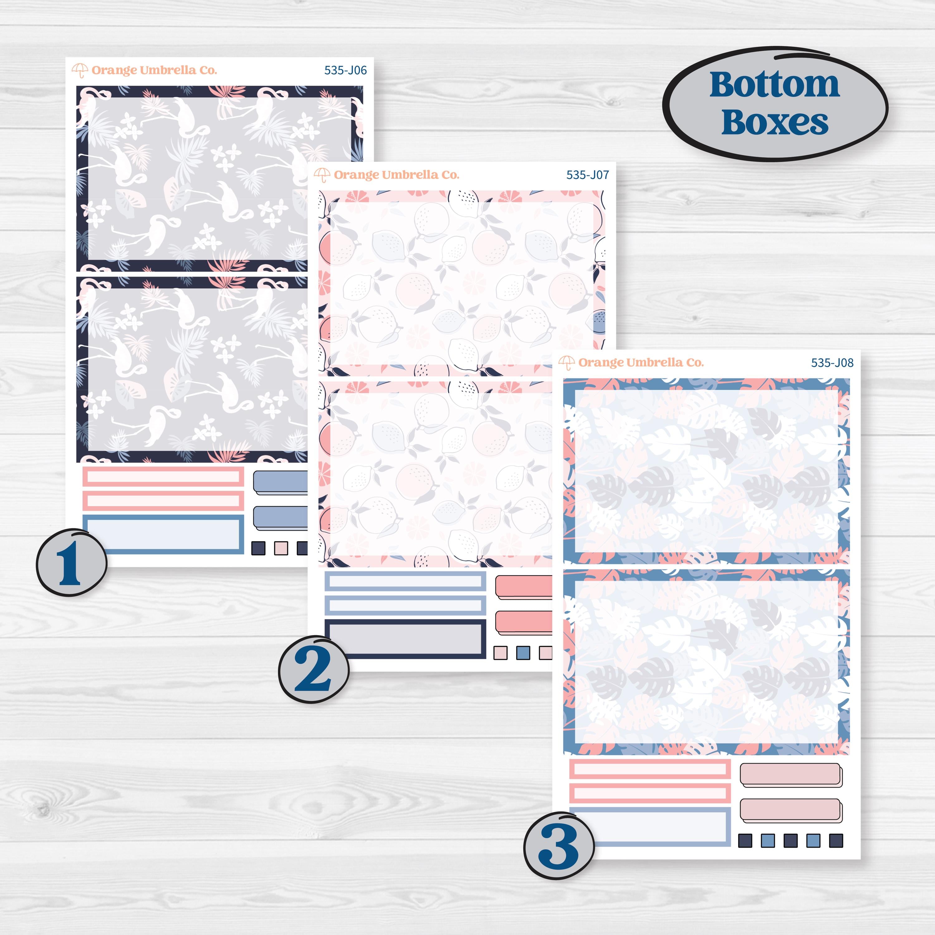 Tropical Flamingo | A5 Daily Duo Planner Kit Stickers | Island Time | KIT-535-J