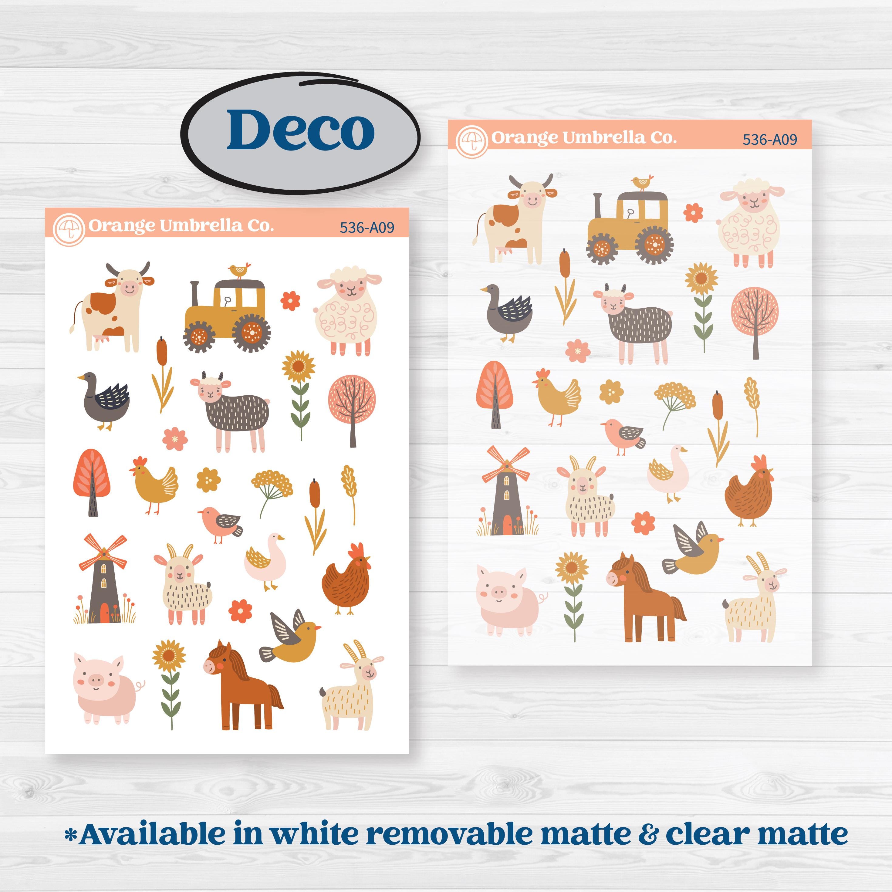 Playful Farmyard Kit | Weekly Sticker Kit for Vertical Planners like Erin Condren | The Plot Chickens | KIT-536-A