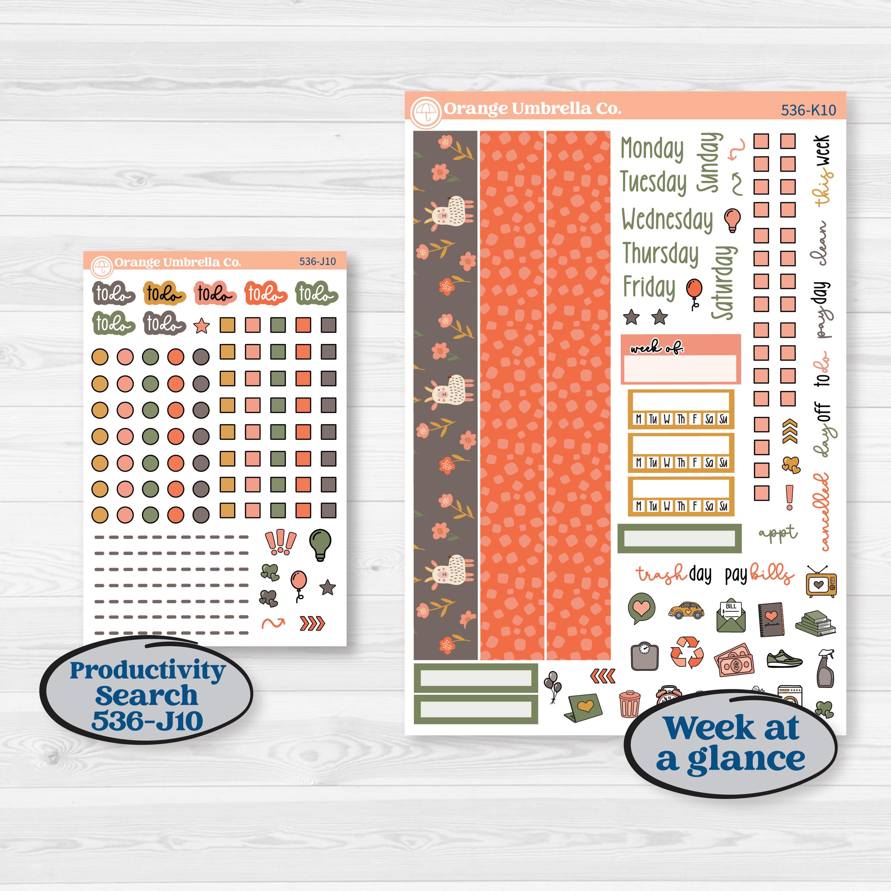 Playful Farmyard Kit | 7x9 Erin Condren Daily Duo Planner Kit Stickers | The Plot Chickens | KIT-536-K