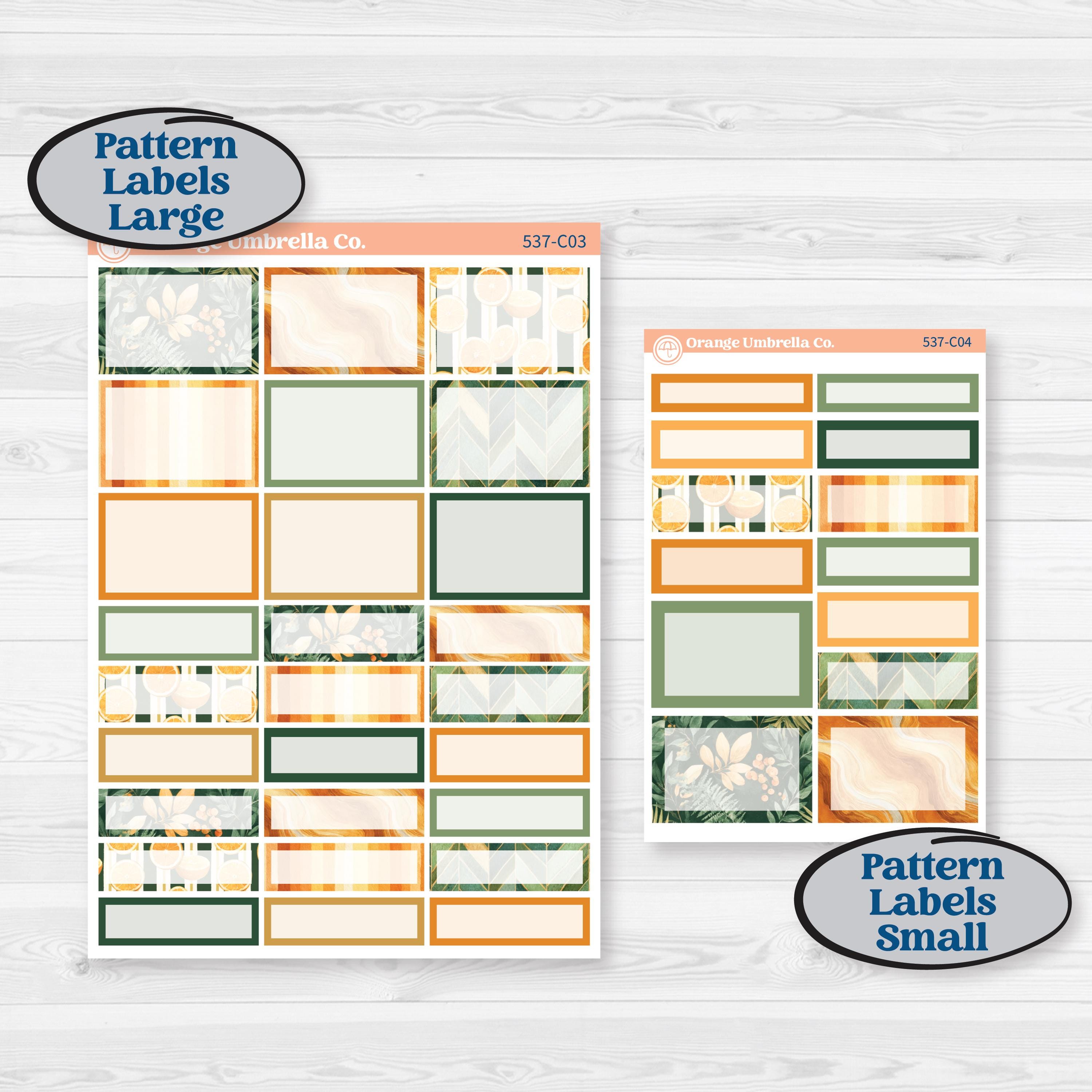 Orange Tropical Kit | Weekly Add-On Labels Planner Kit Stickers | Valencia | KIT-537-C