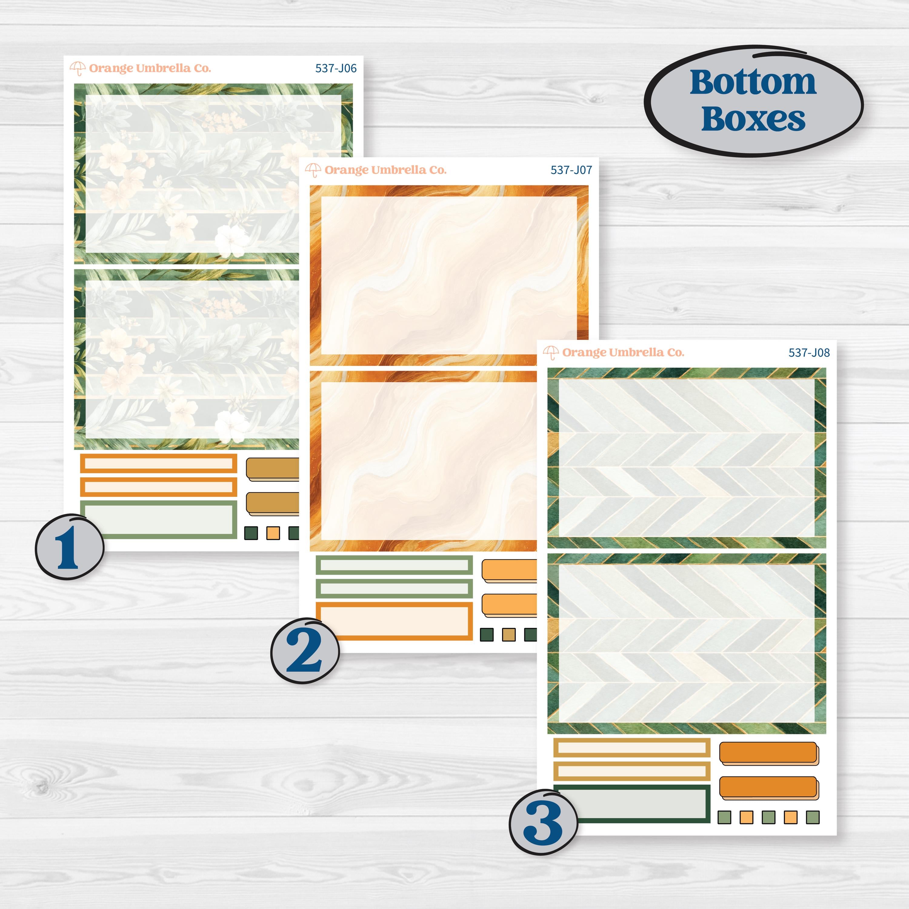 Orange Tropical Kit | A5 Daily Duo Planner Kit Stickers | Valencia | KIT-537-J