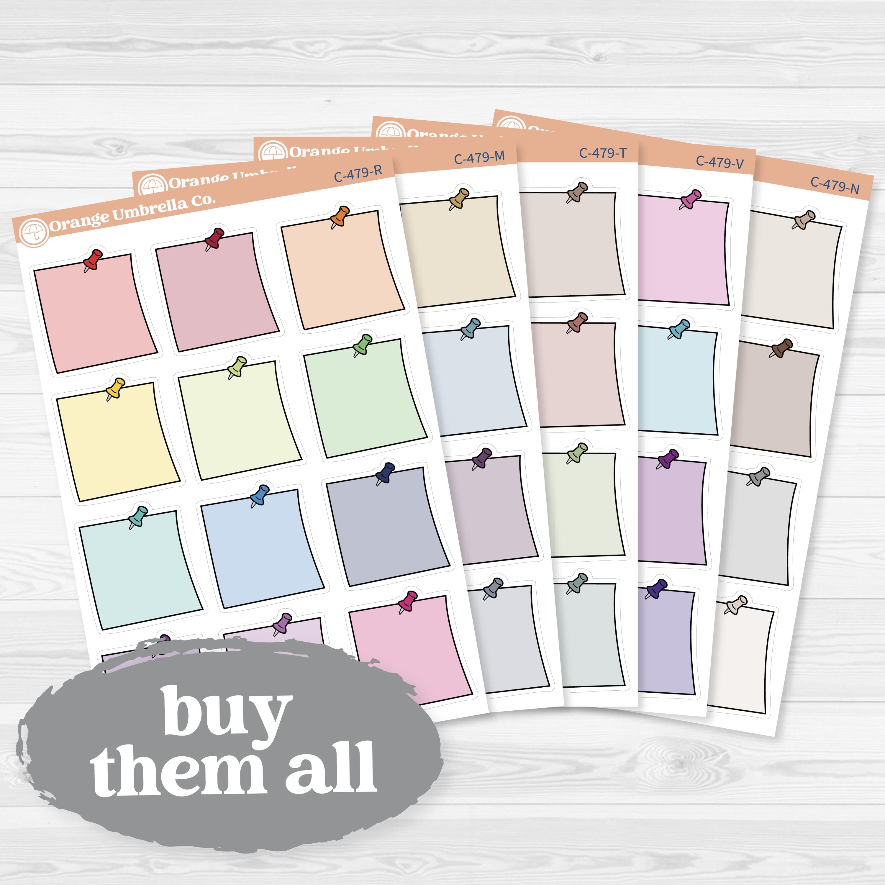 Large Sticky Note Labels | Planner Stickers | C-479