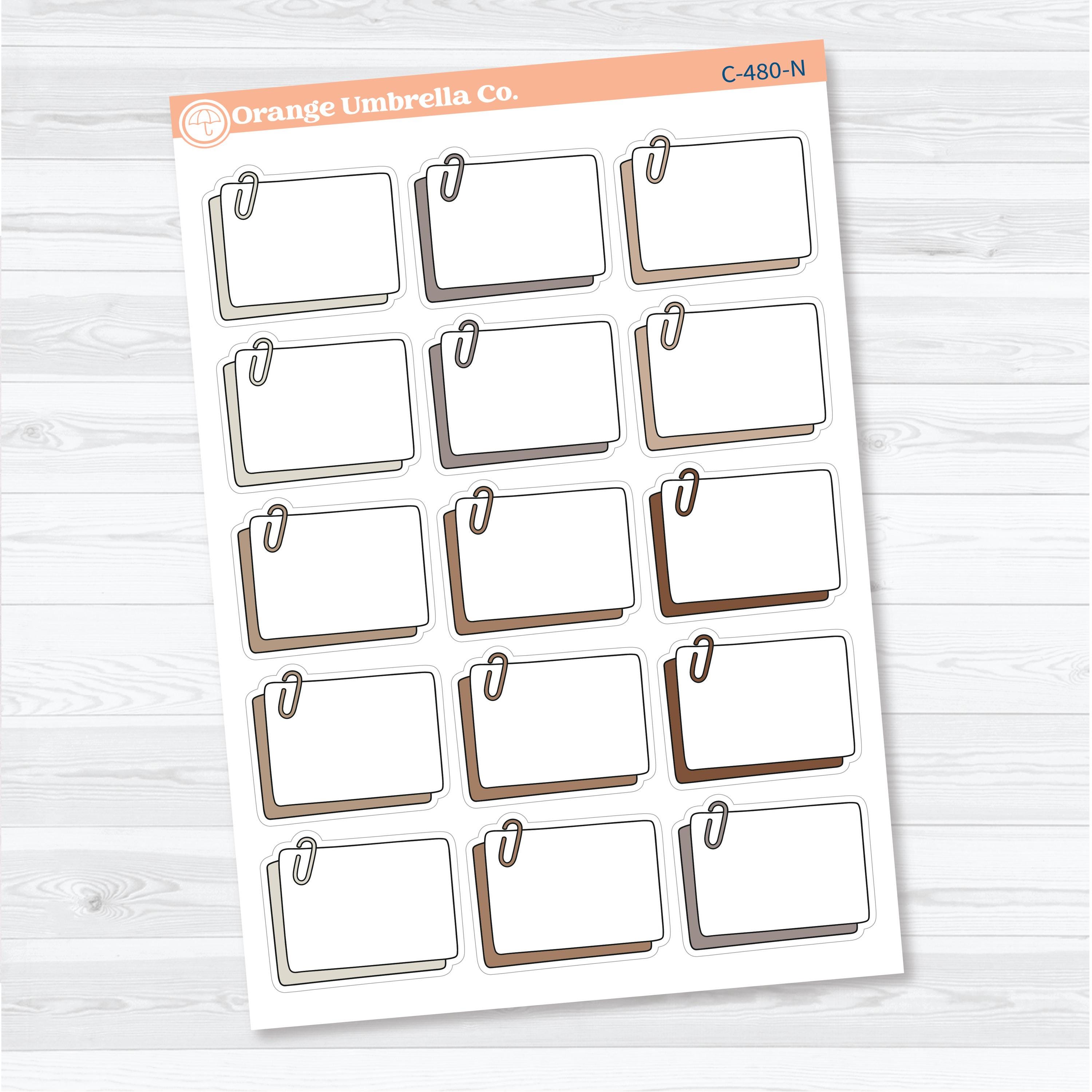 Large Paper Clip Journal Boxes | Planner Stickers | C-480