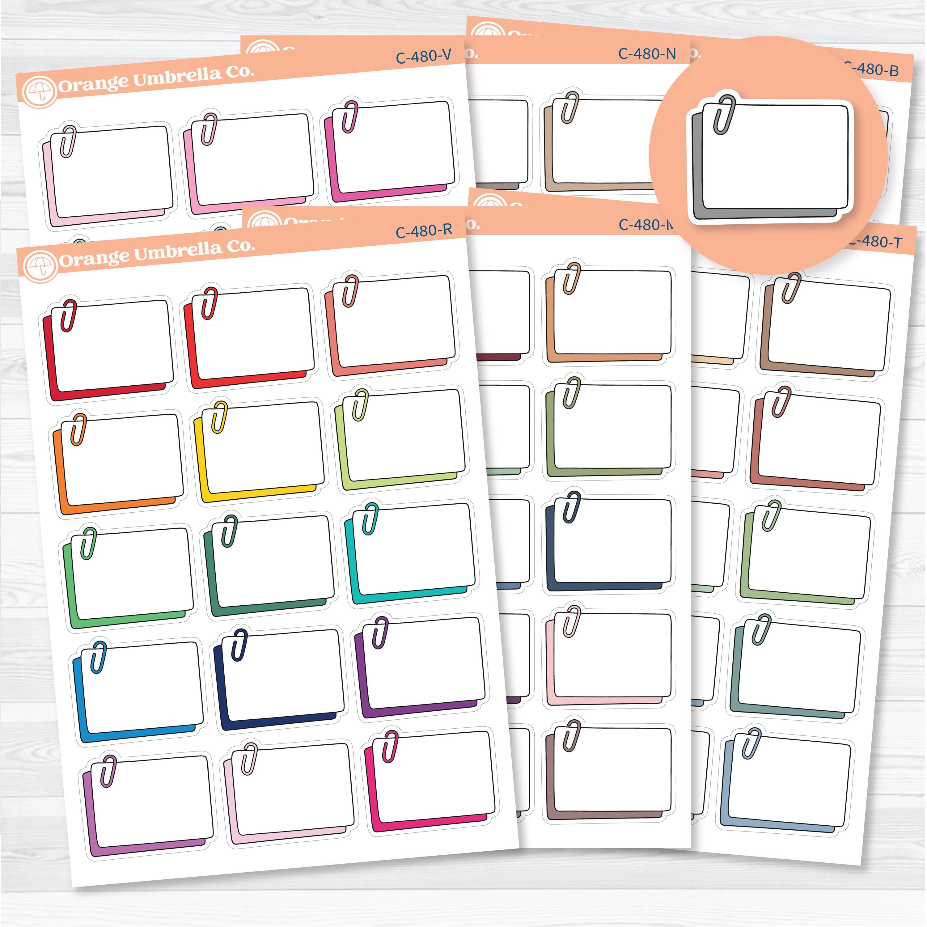 large paper clip journal box planner stickers for journaling note taking and memory planning