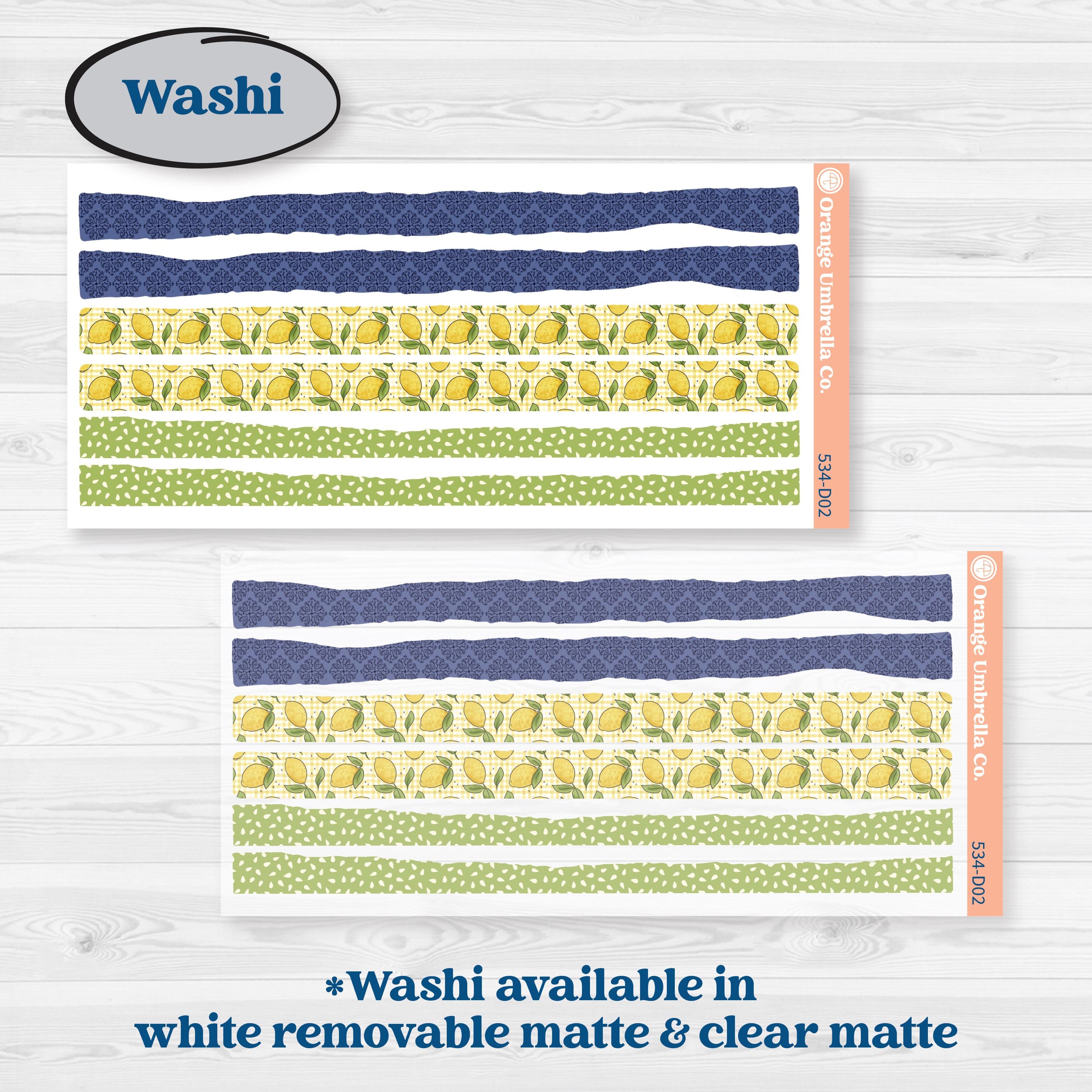 Summer Lemon Kit | Journaling or Scrapbooking Kit | Creative Junk Journal Planner Stickers | Lemonade Stand | KIT-534-D
