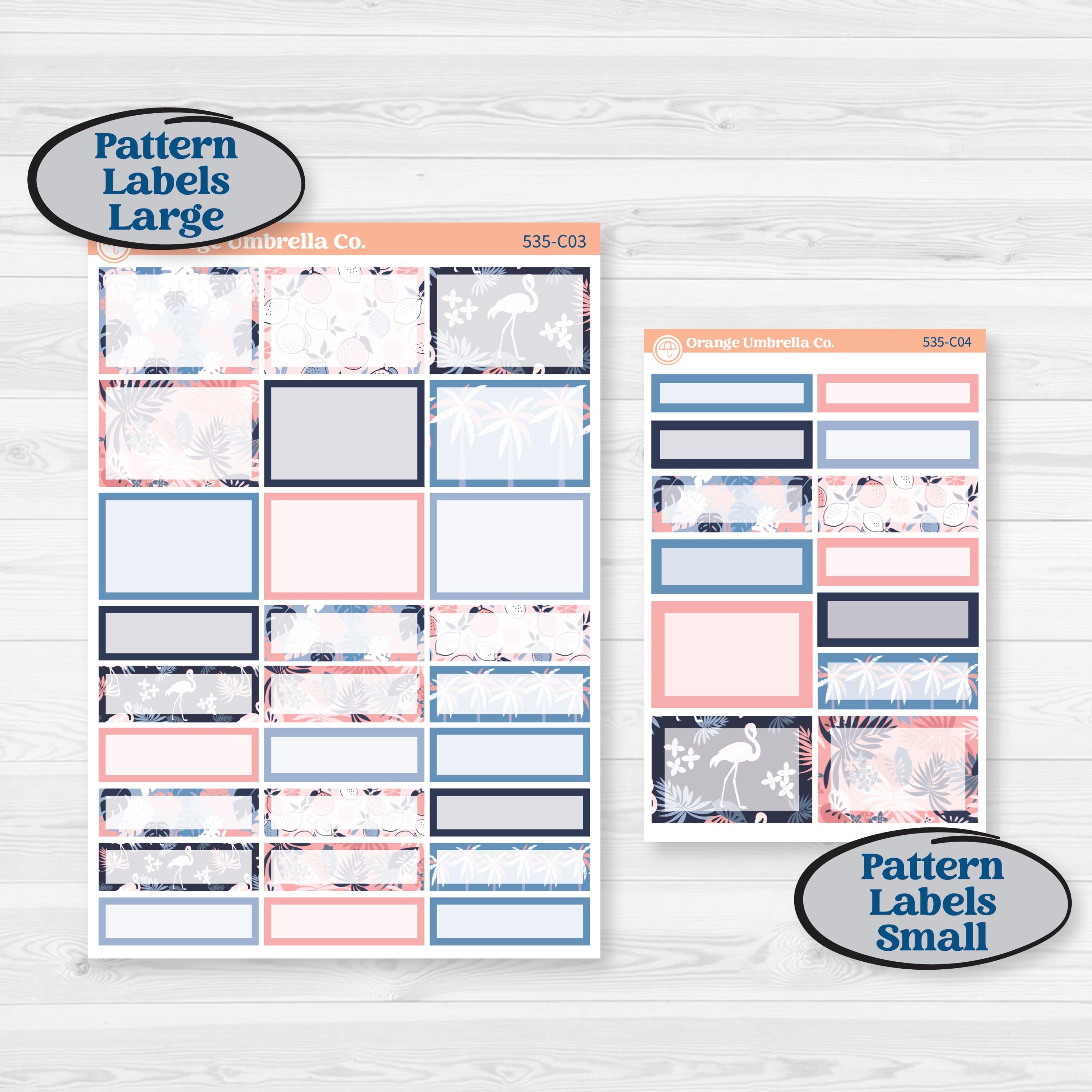 Tropical Flamingo | Weekly Add-On Labels Planner Kit Stickers | Island Time | KIT-535-C