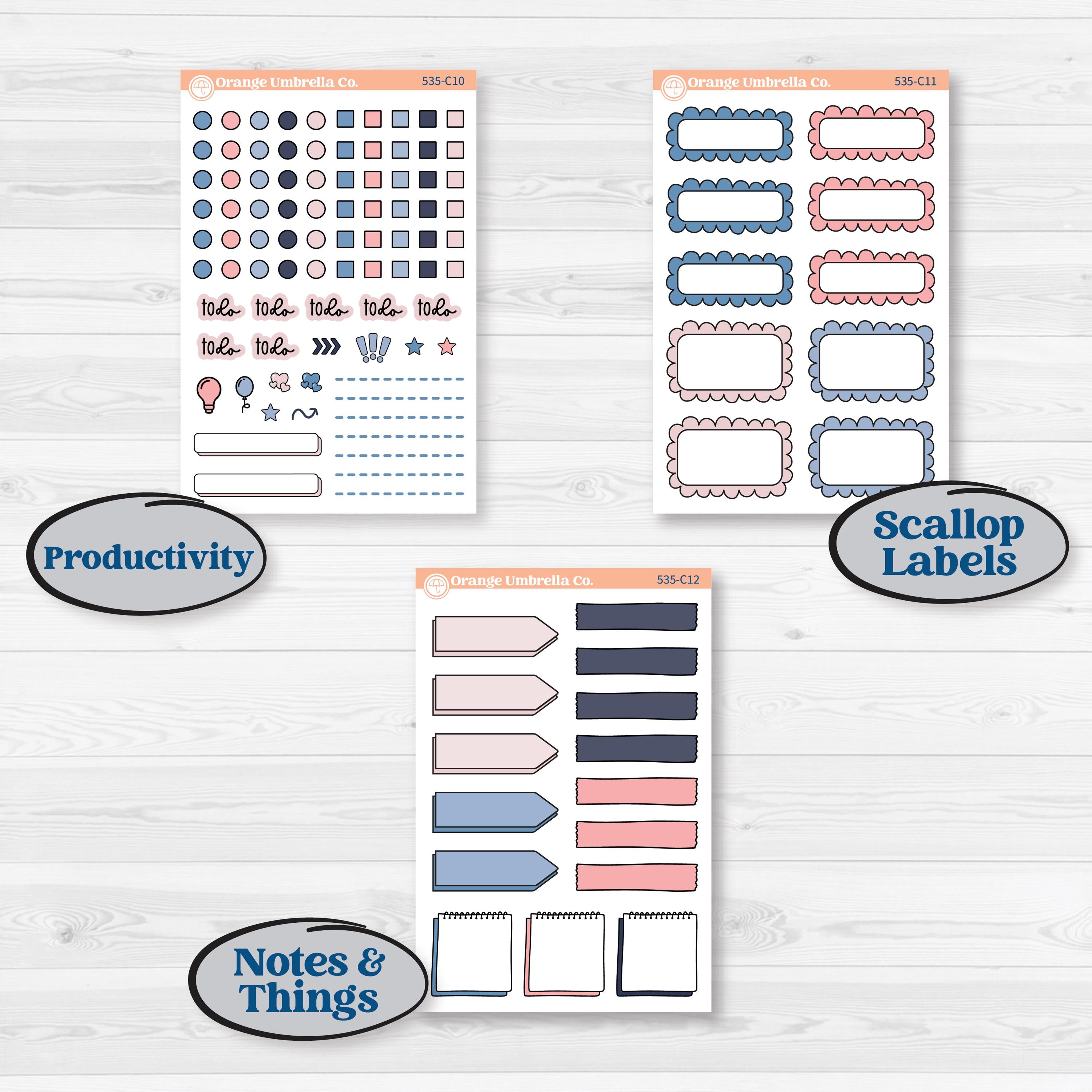 Tropical Flamingo | Weekly Add-On Labels Planner Kit Stickers | Island Time | KIT-535-C