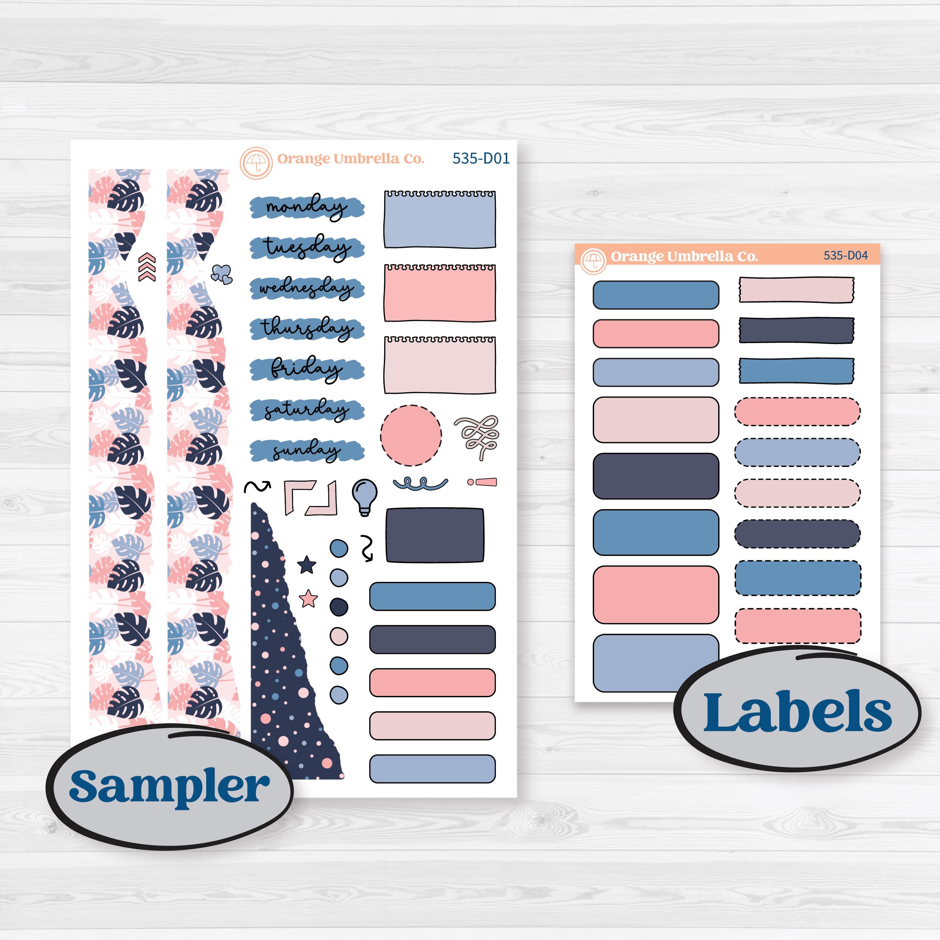 Tropical Flamingo | Journaling or Scrapbooking Kit | Creative Junk Journal Planner Stickers | Island Time | KIT-535-D
