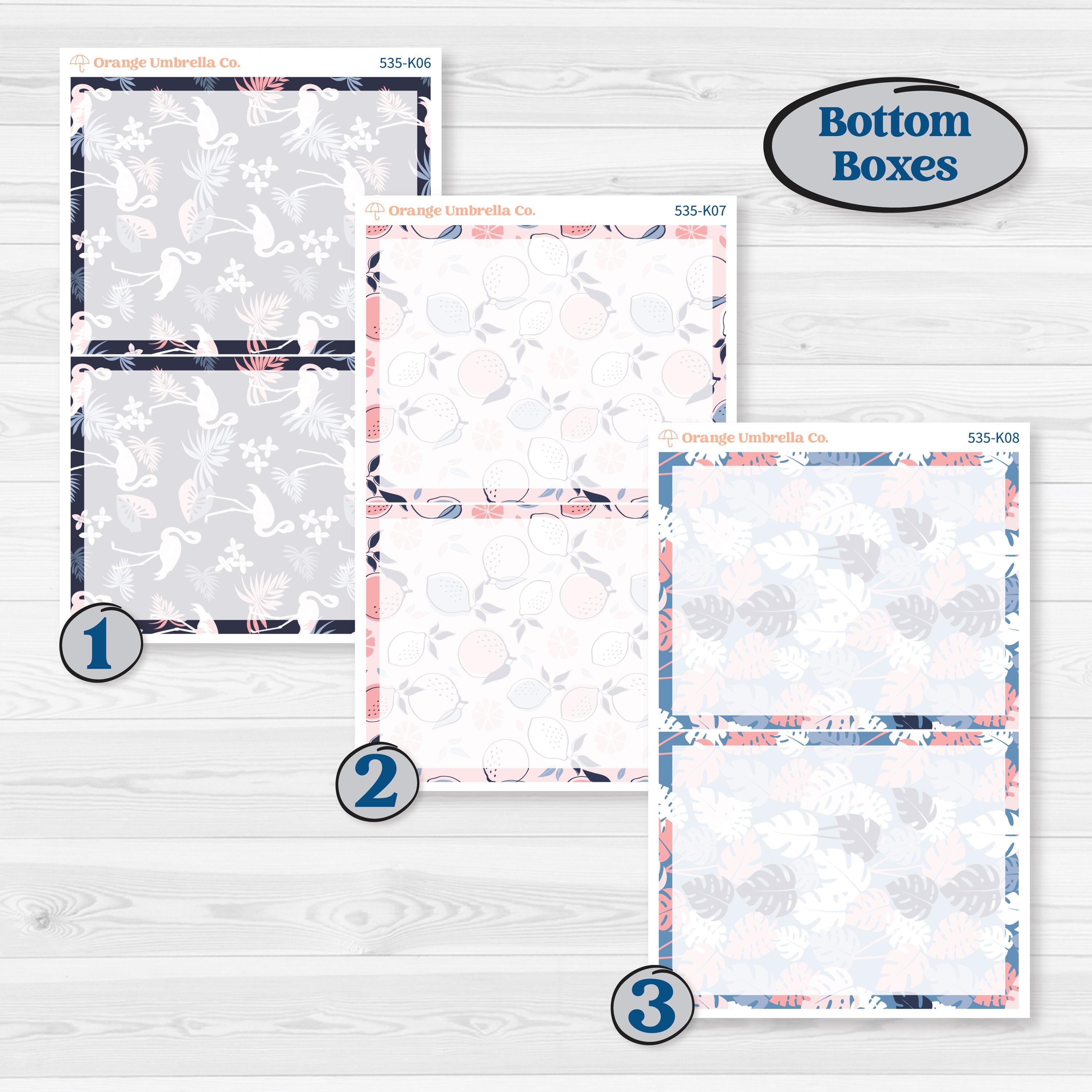 Tropical Flamingo | 7x9 Erin Condren Daily Duo Planner Kit Stickers | Island Time | KIT-535-K