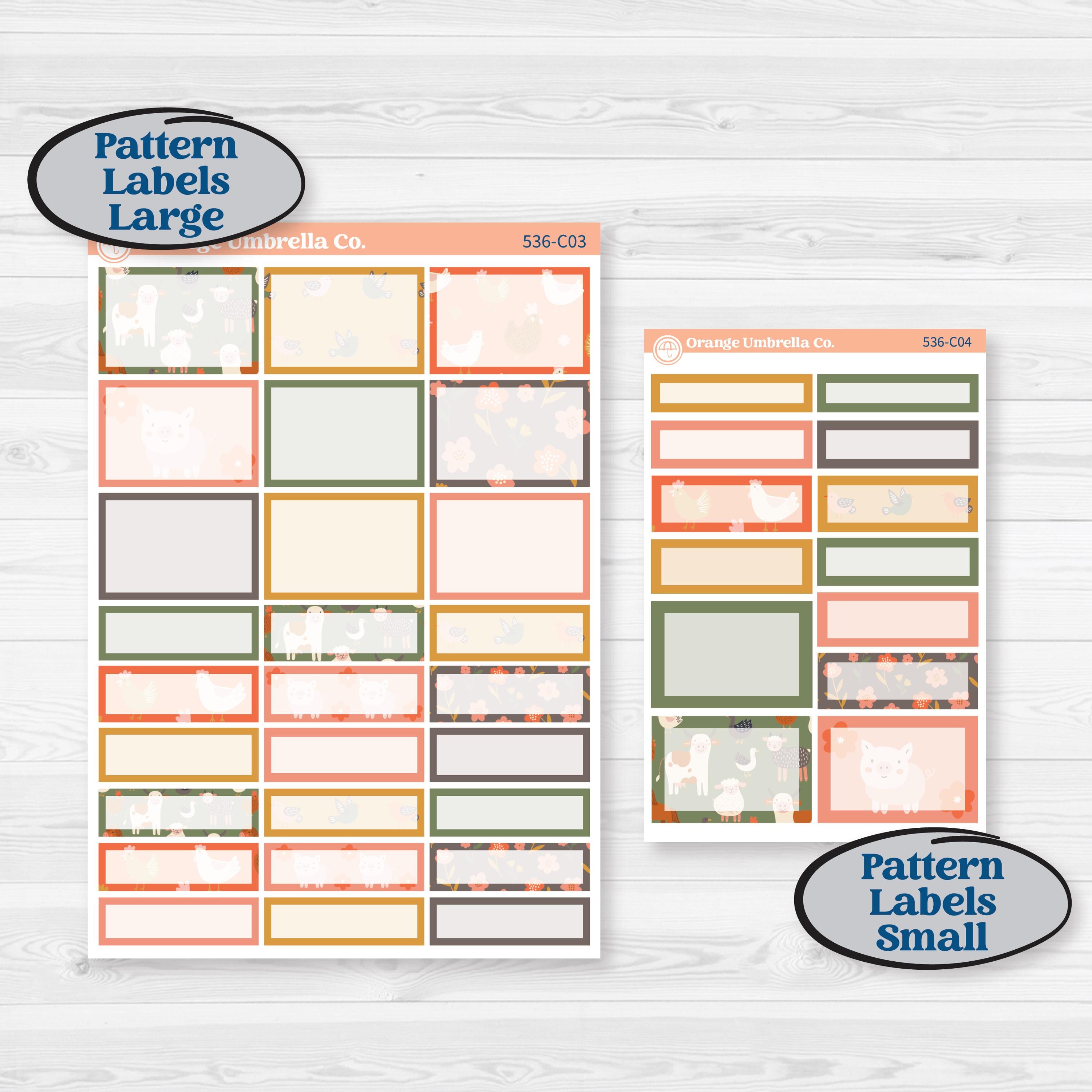 Playful Farmyard Kit | Weekly Add-On Labels Planner Kit Stickers | The Plot Chickens | KIT-536-C
