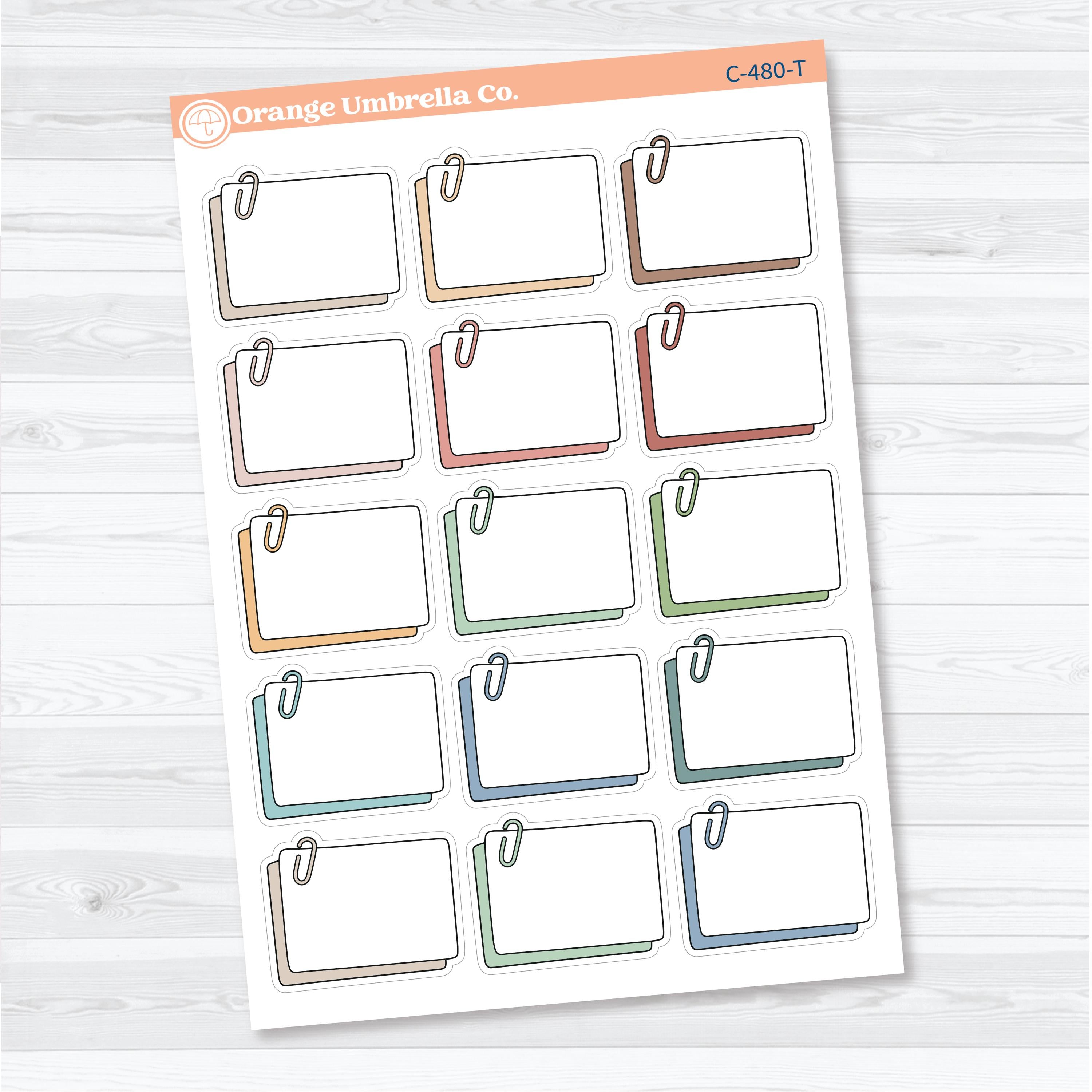 Large Paper Clip Journal Boxes | Planner Stickers | C-480