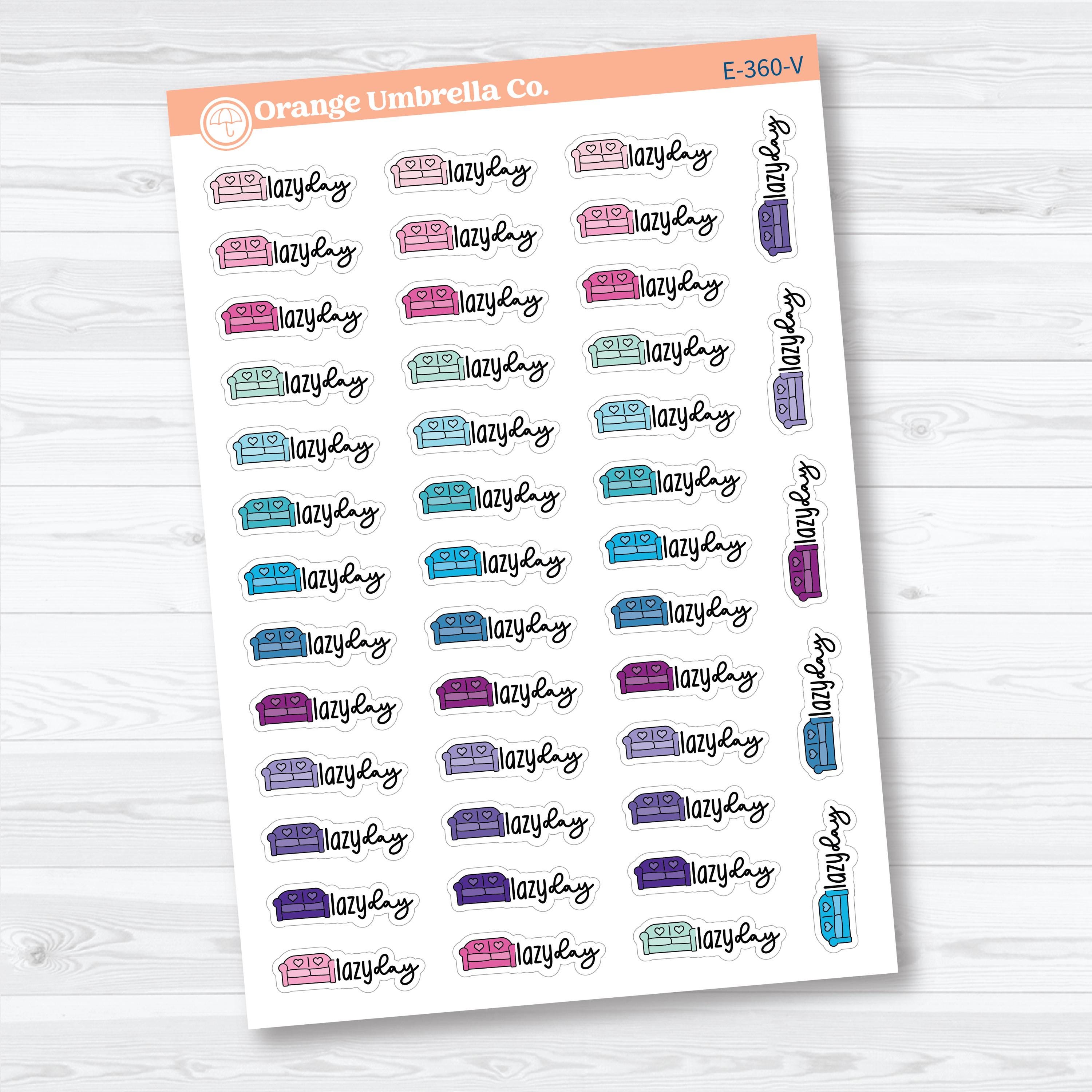 Lazy Day Stickers | Doodled Event Planner Stickers | F18 | E-360