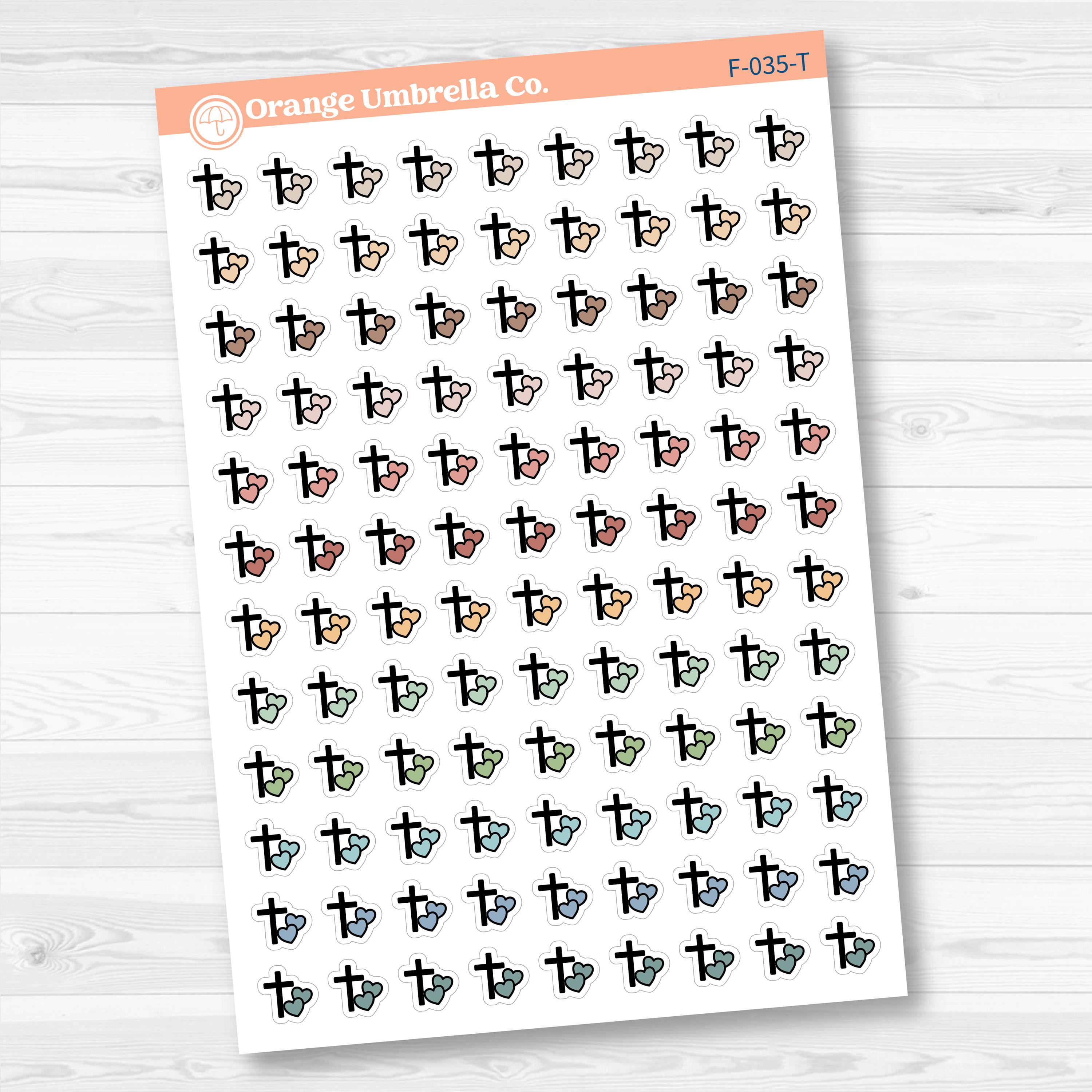 Inductive Bible Study Icons God's Love or Loving Others | Faith-Based Planner & Bible Journaling Stickers | F-035