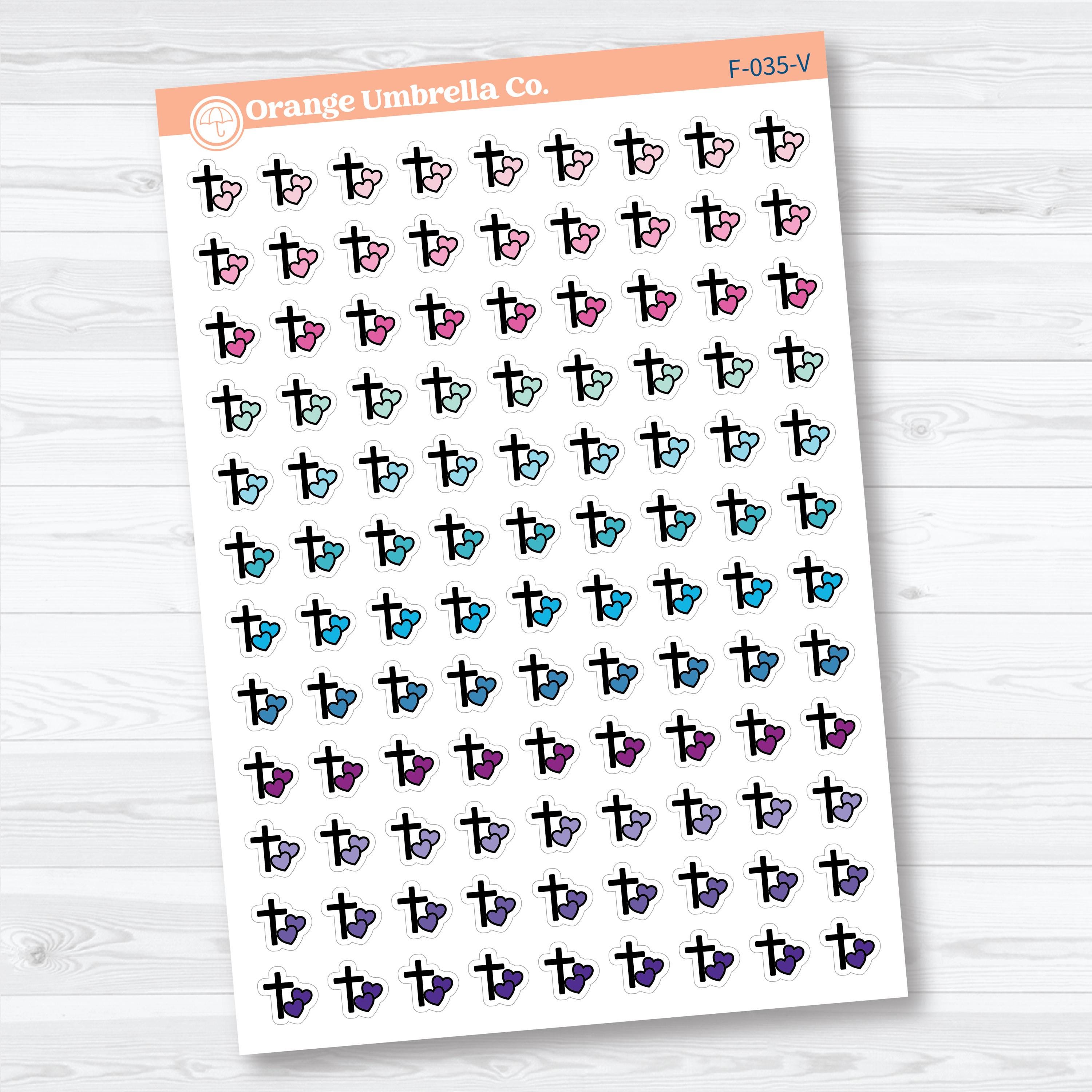 Inductive Bible Study Icons God's Love or Loving Others | Faith-Based Planner & Bible Journaling Stickers | F-035