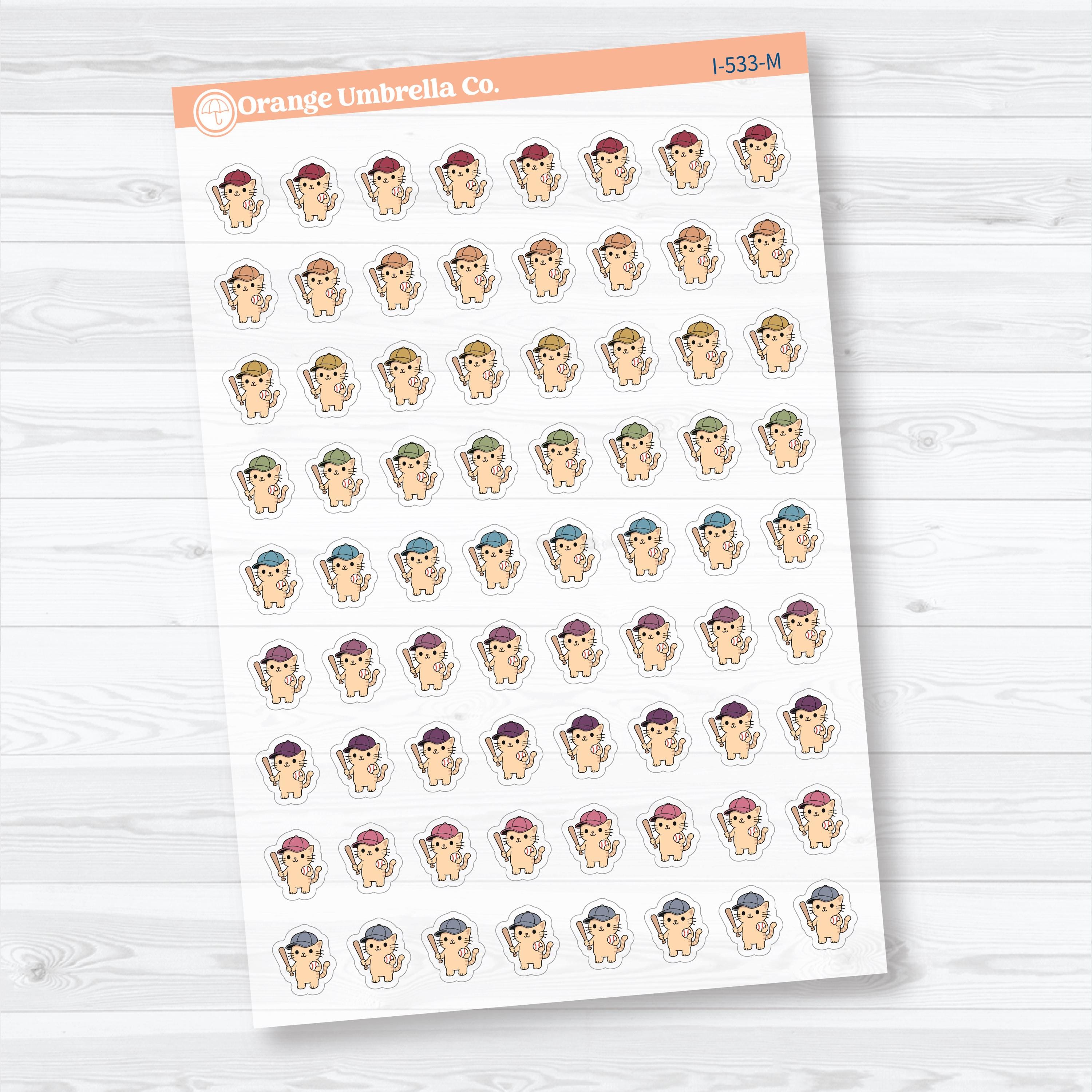 Mini Spazz Baseball Icons Clear Matte | Planner Stickers | I-533-CM