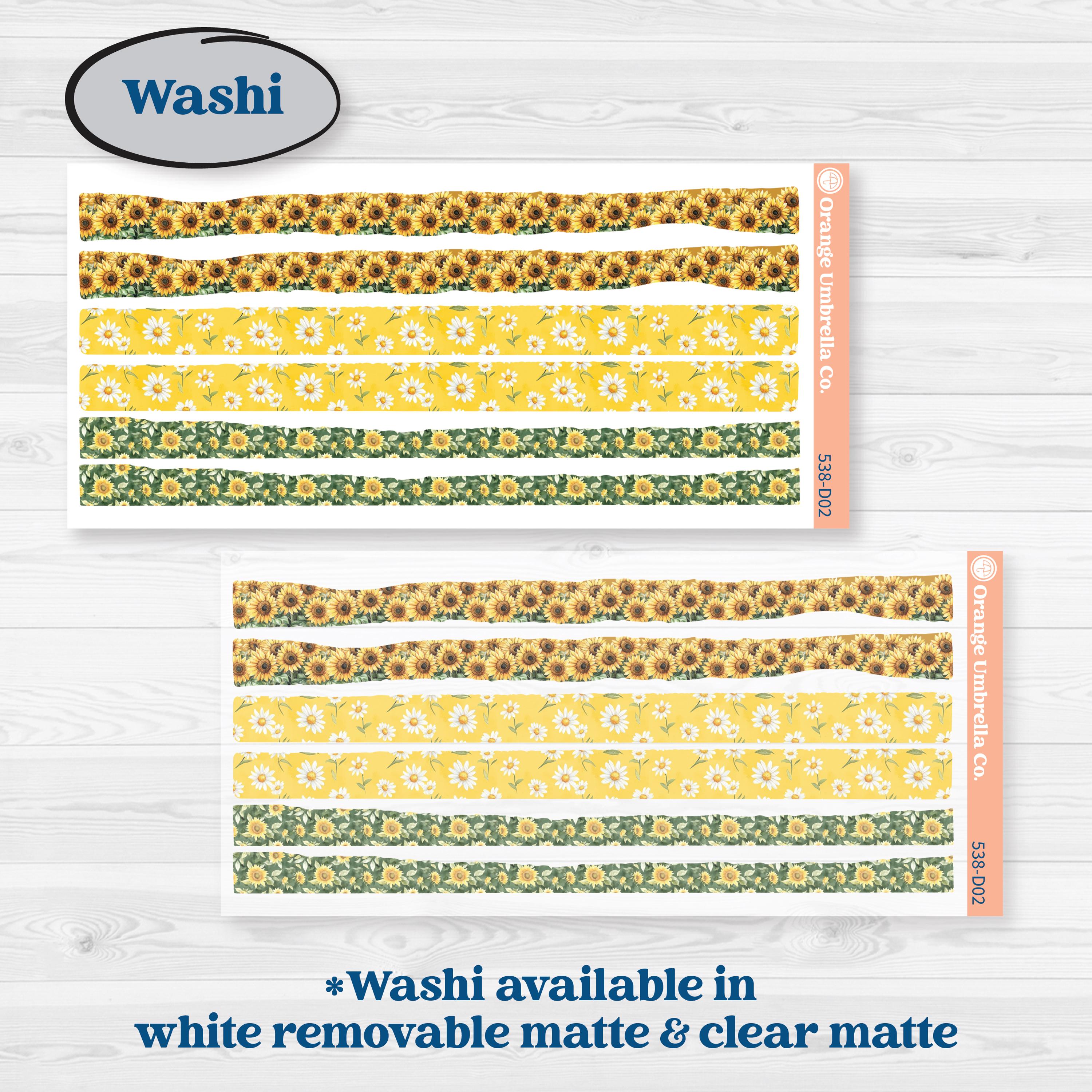 Sunflower Cottage | Journaling or Scrapbooking Kit | Creative Junk Journal Planner Stickers | Sun Blooms | KIT-538-D
