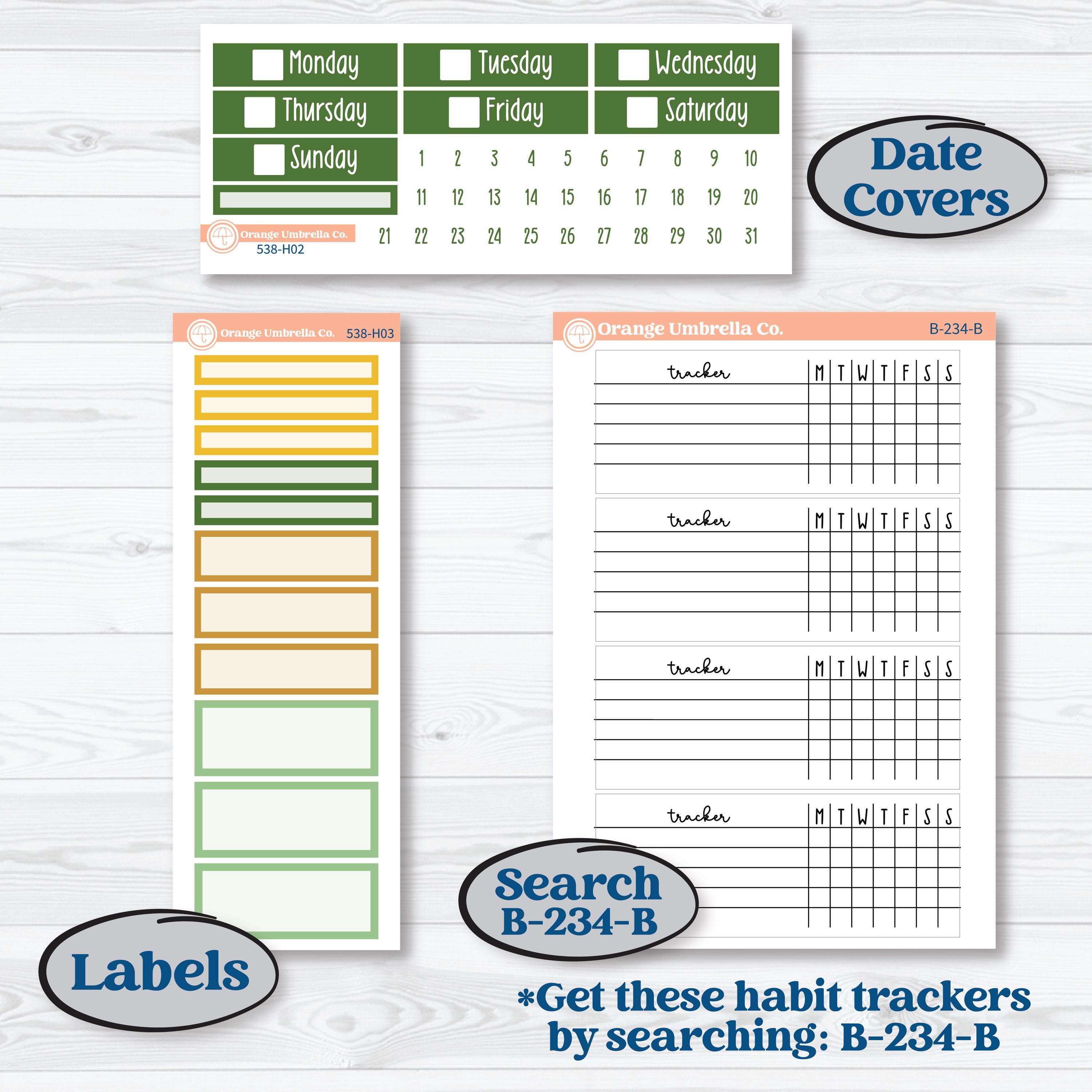 Sunflower Cottage | Plum Vertical Priorities 7x9 Planner Kit Stickers | Sun Blooms | KIT-538-H