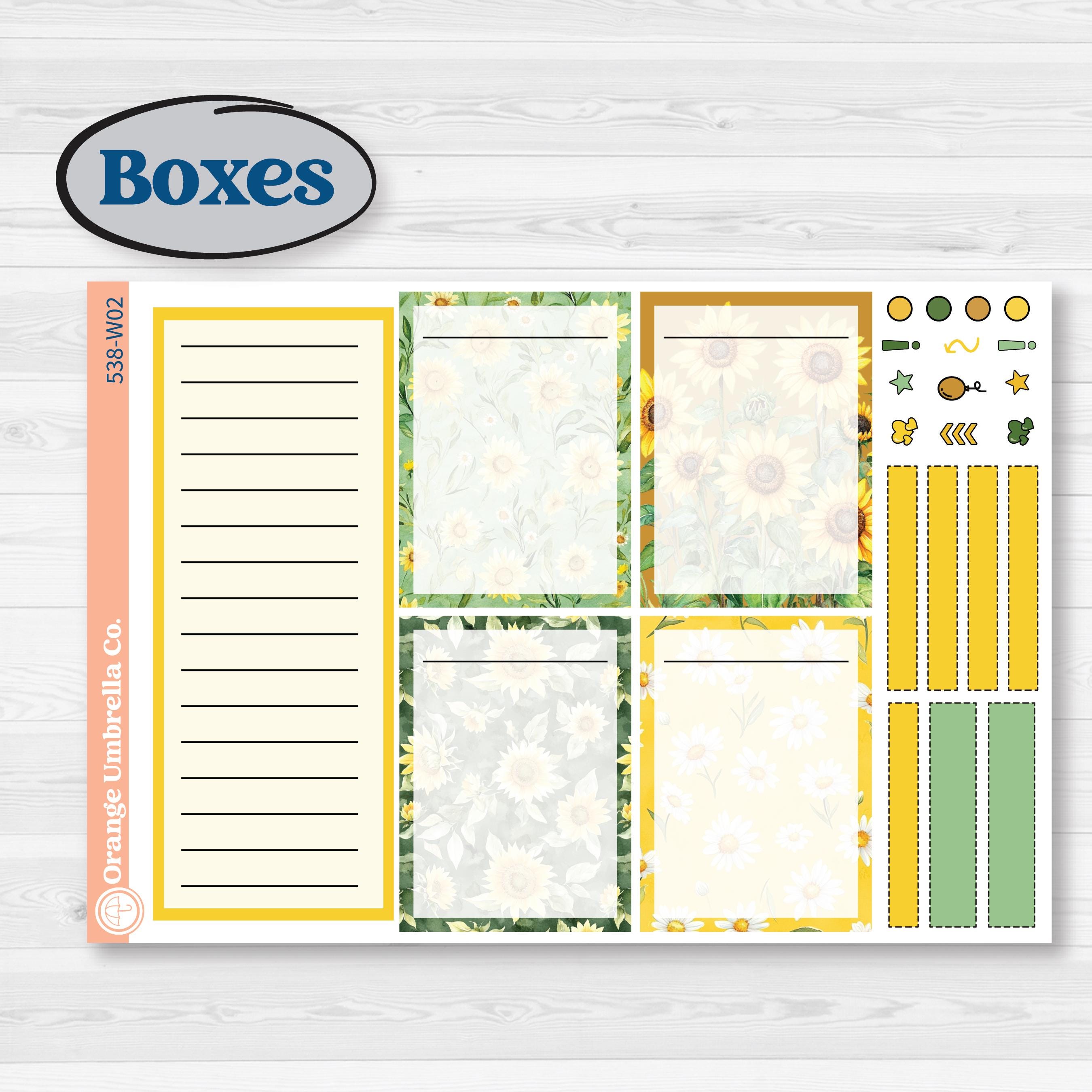 Sunflower Cottage | Laurel Denise Scout Large Planner Kit Stickers | Sun Blooms | KIT-538-W