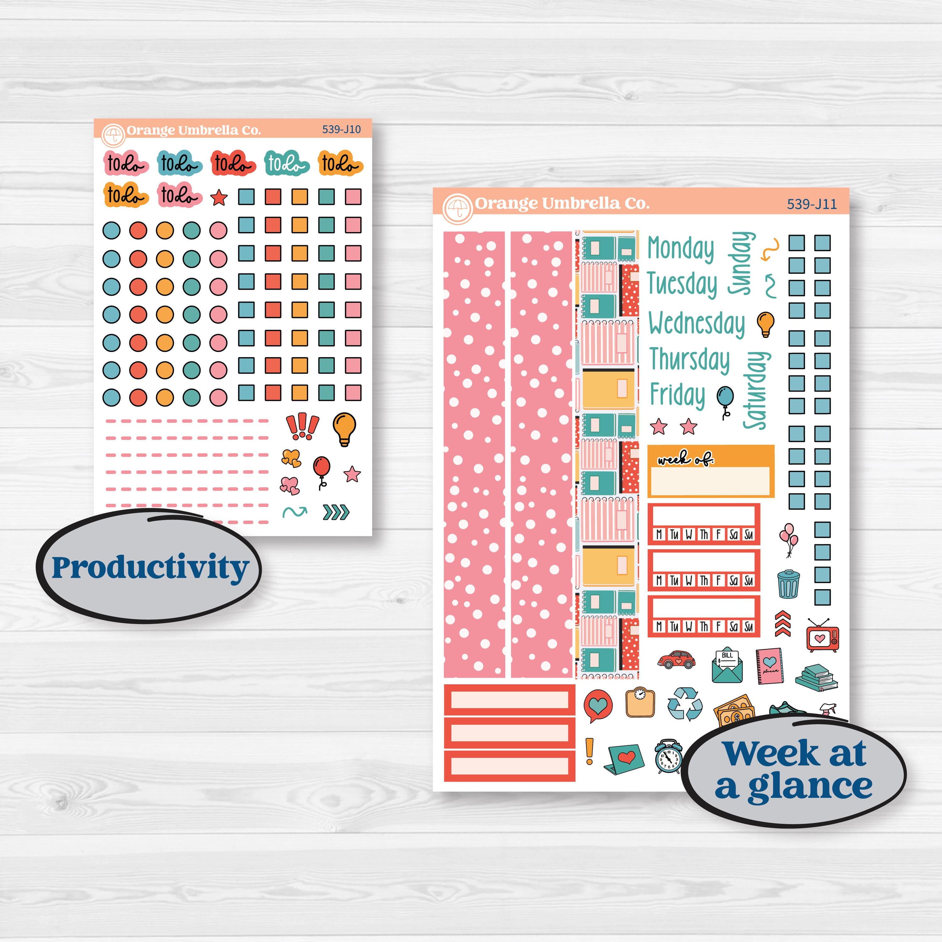 Back To School Kit | A5 Daily Duo Planner Kit Stickers | Level Up | KIT-539-J