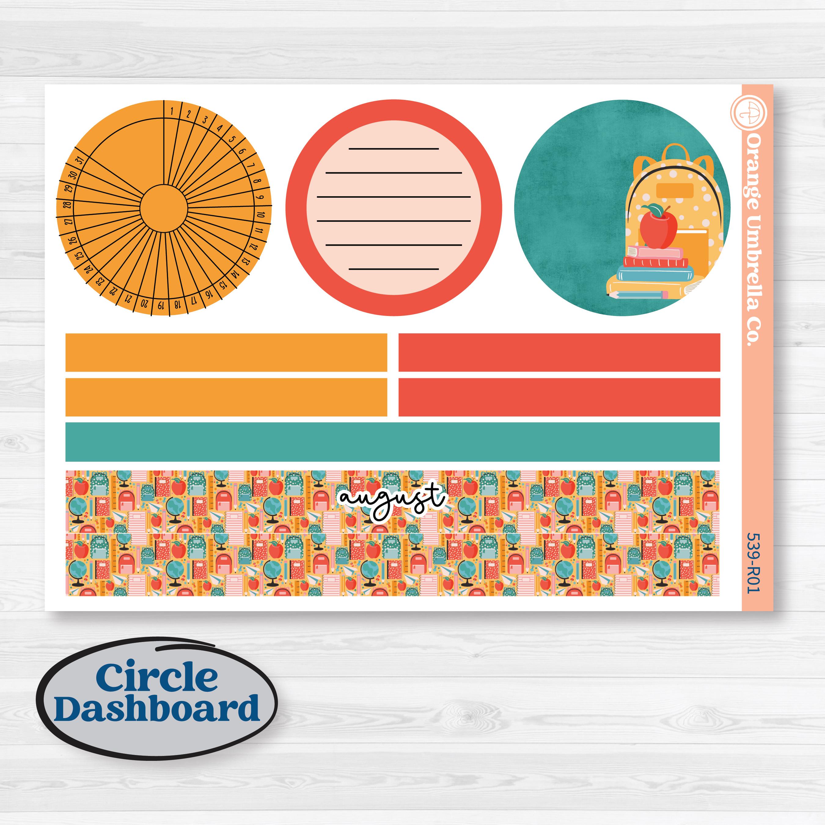 Back To School Kit | 8.5x11 Plum Monthly & Dashboard Planner Kit Stickers | Level Up | KIT-539-R
