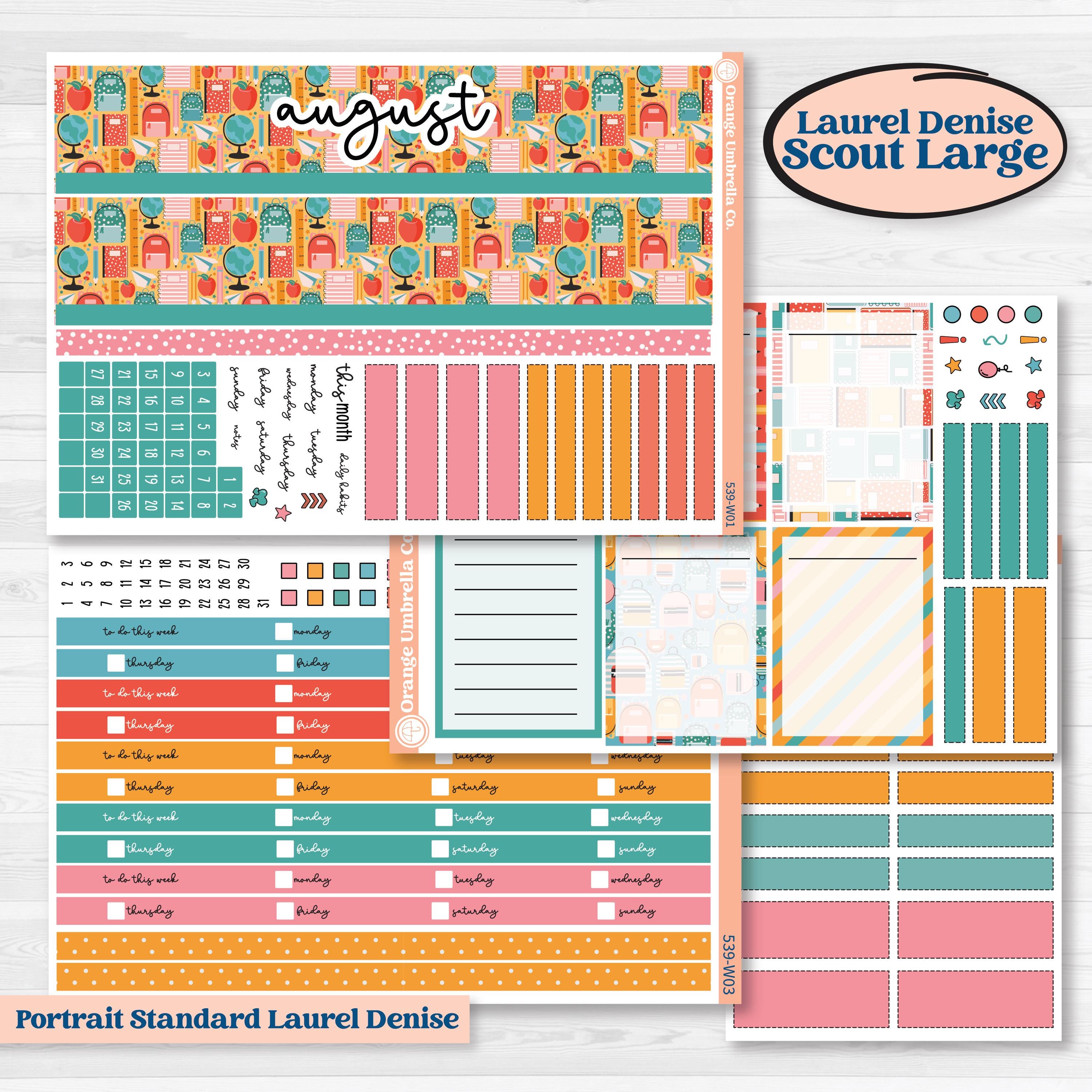 Back To School Kit | Laurel Denise Scout Large Planner Kit Stickers | Level Up | KIT-539-W