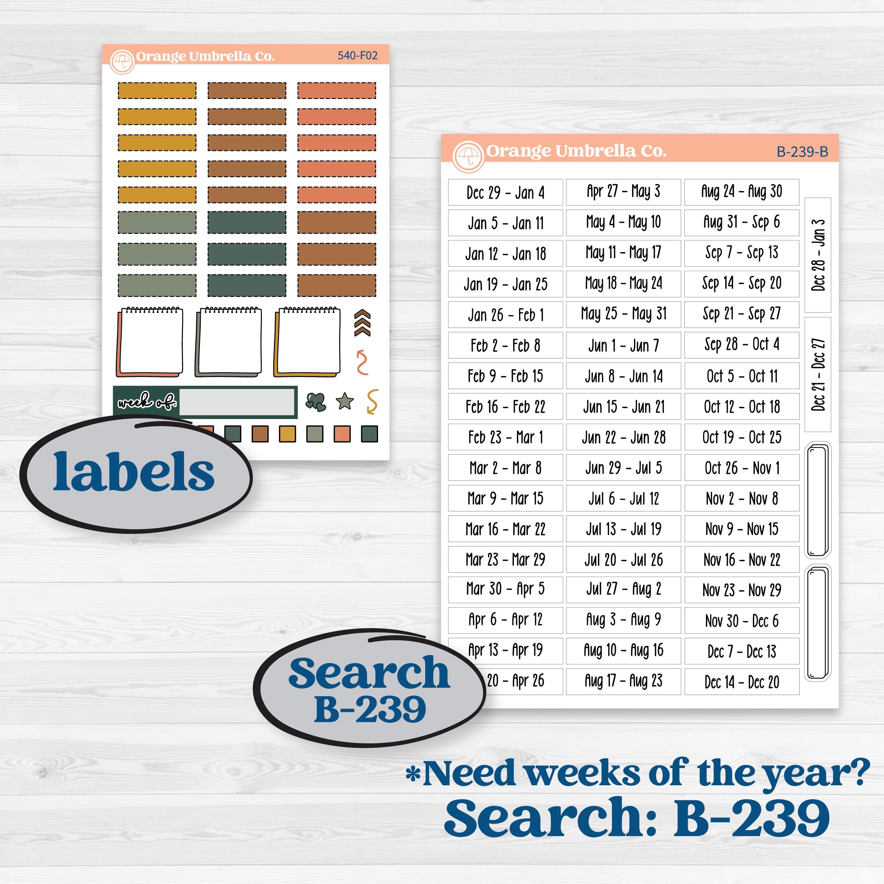 Book Love Planner Kit | Hobonichi Weeks Weekly Planner Kit Stickers | Bookmarked | KIT-540-F
