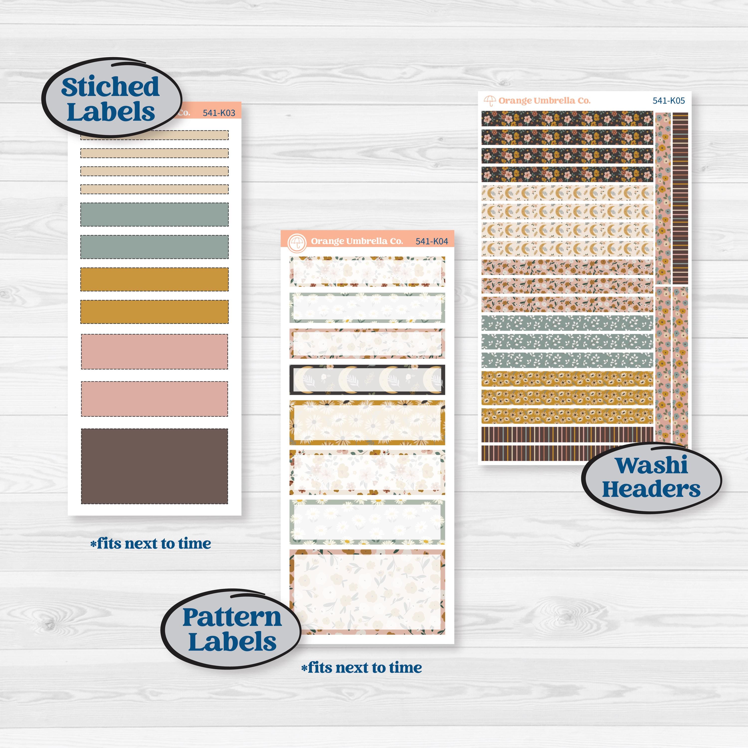 Boho Floral Planner Kit | 7x9 Erin Condren Daily Duo Planner Kit Stickers | Living Is Easy | KIT-541-K