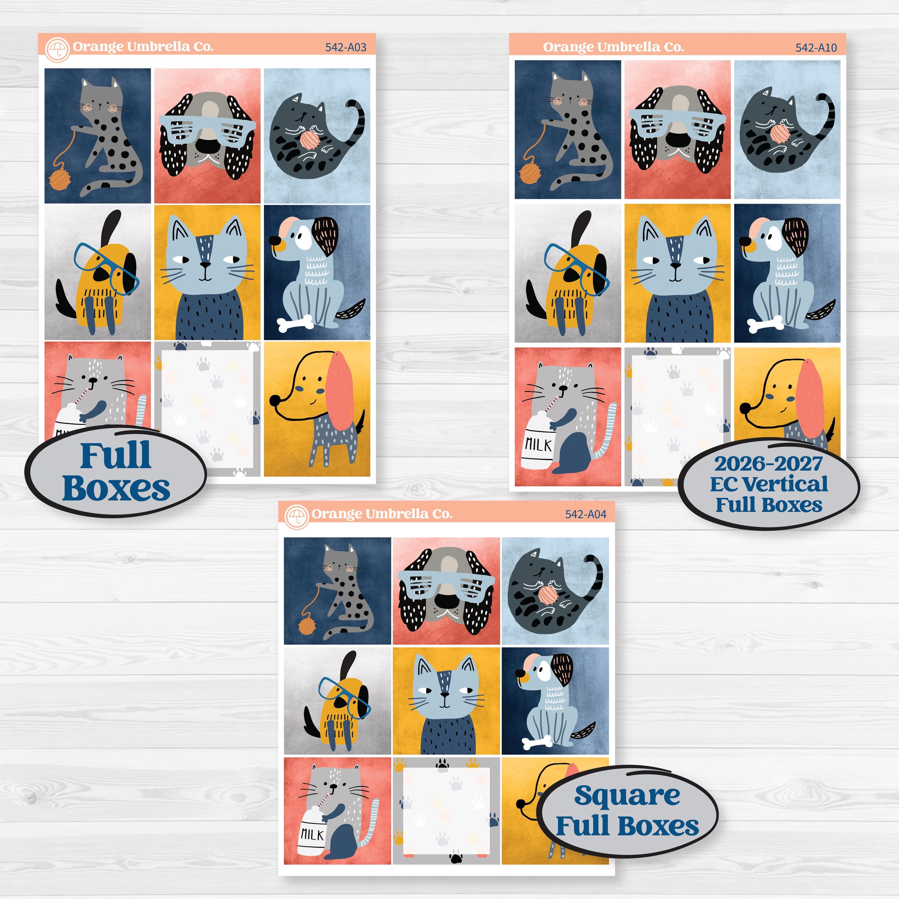 Pet Lover Planner Kit | Weekly Sticker Kit for Vertical Planners like Erin Condren | Furever Friends | KIT-542-A