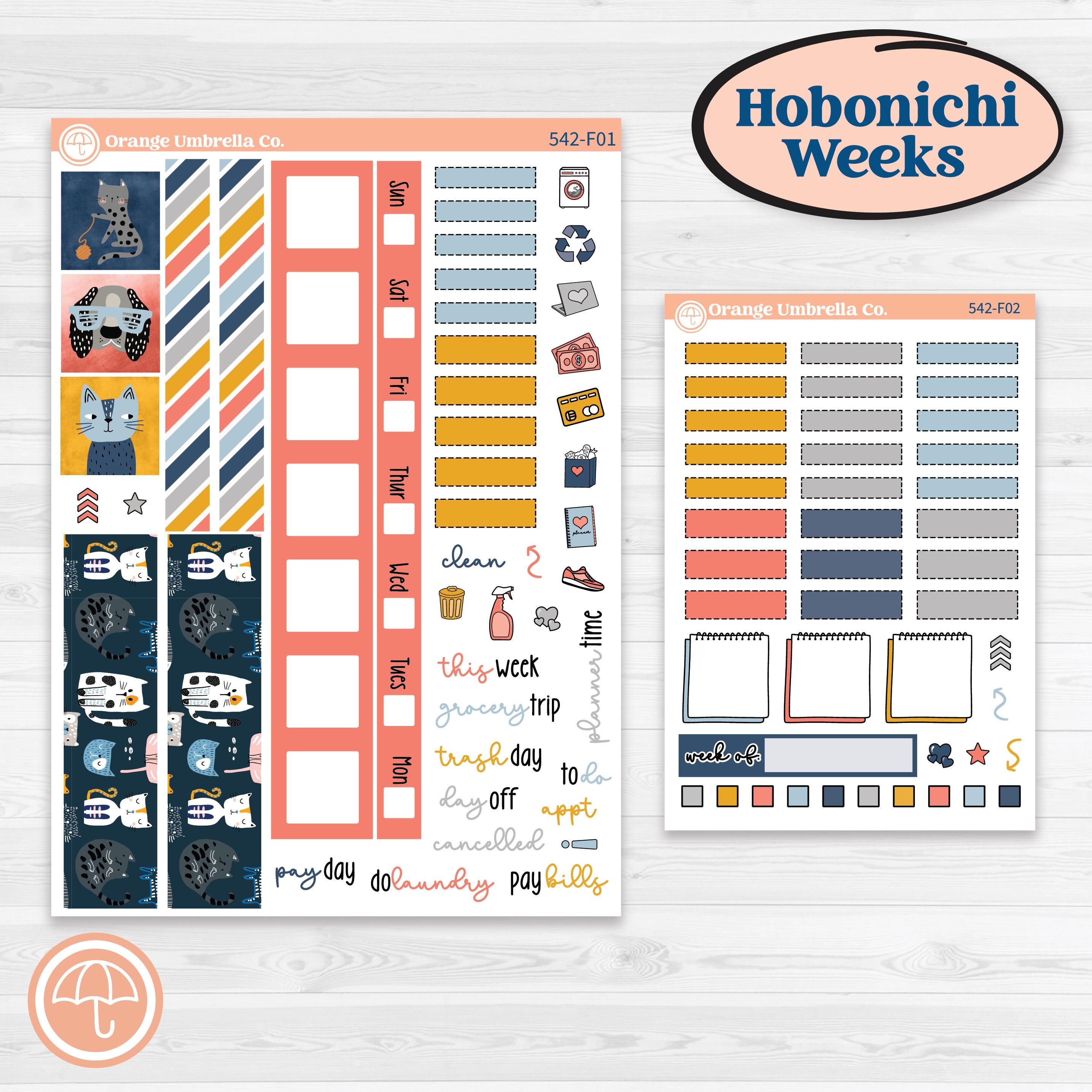 Pet Lover Planner Kit | Hobonichi Weeks Weekly Planner Kit Stickers | Furever Friends | KIT-542-F