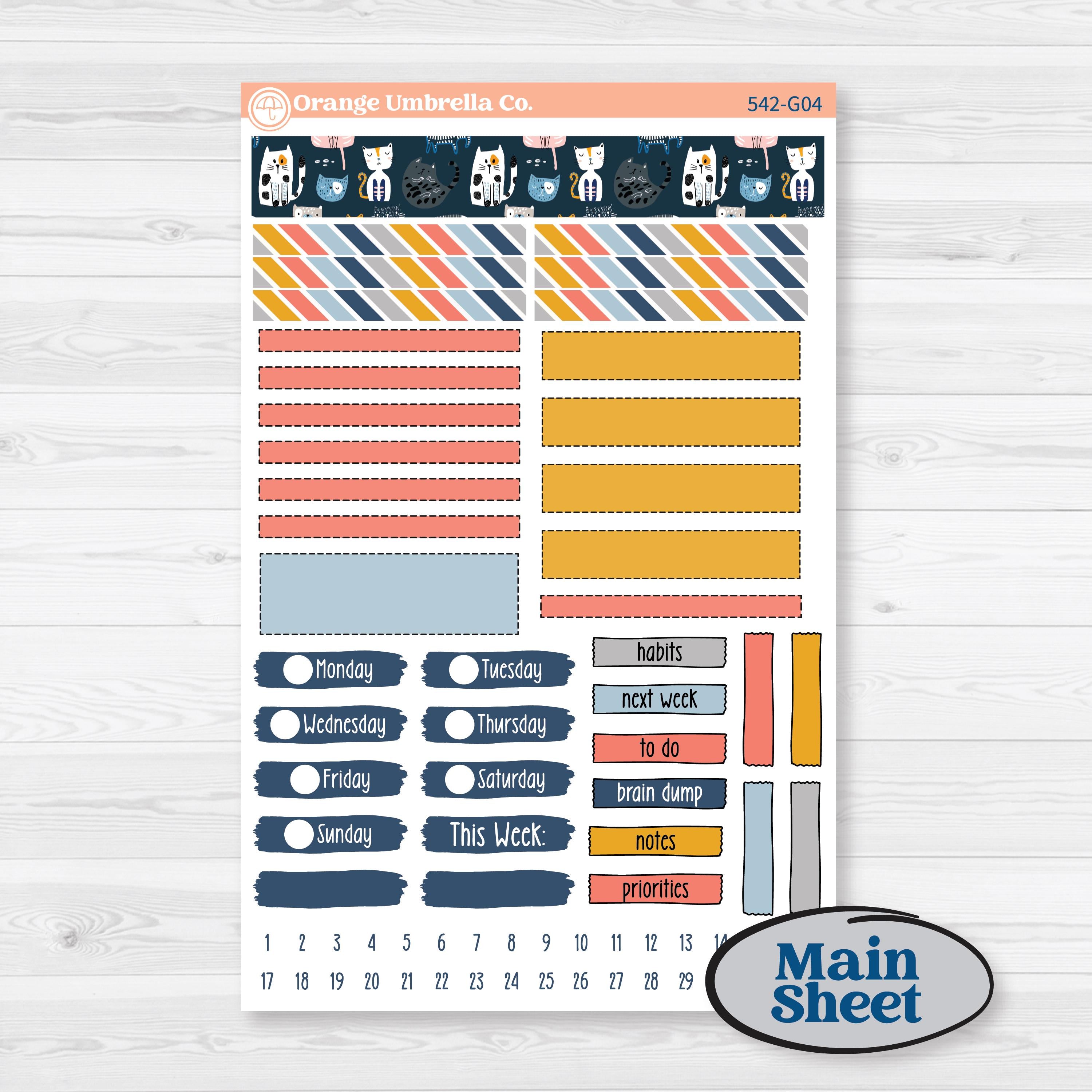 Pet Lover Planner Kit | Erin Condren A5 Weekly Dashboard Planner Kit Stickers | Furever Friends | KIT-542-G4