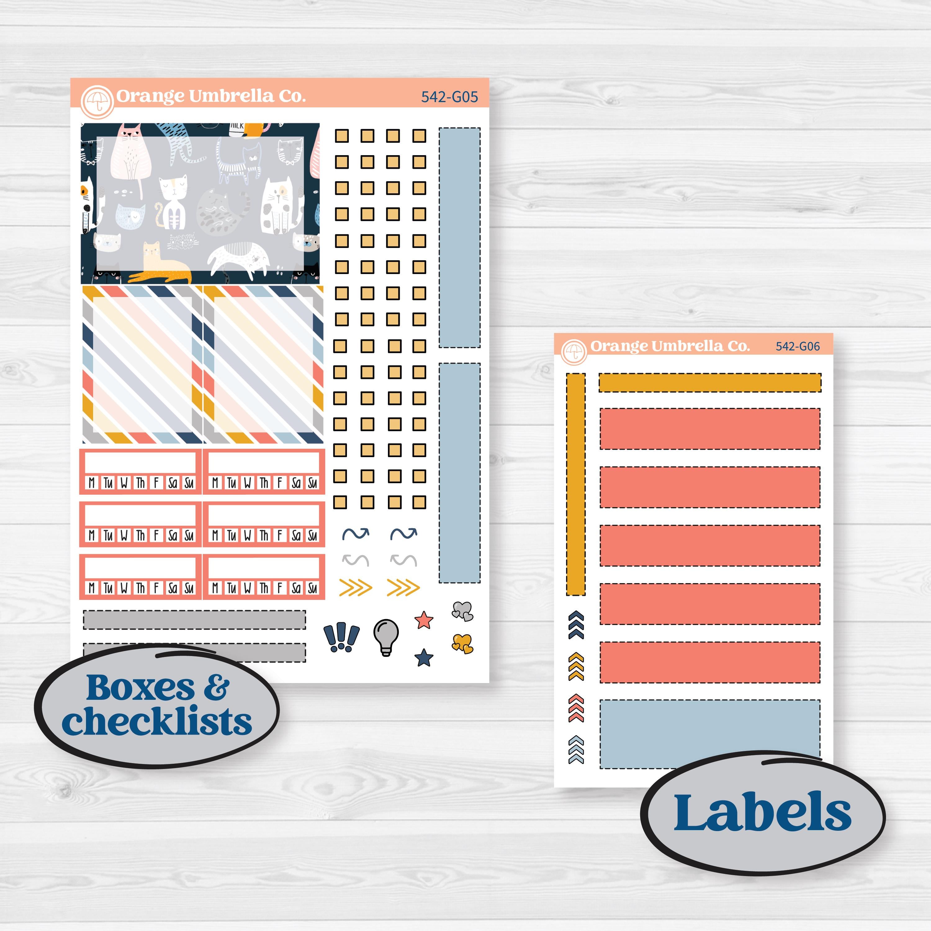 Pet Lover Planner Kit | Erin Condren A5 Weekly Dashboard Planner Kit Stickers | Furever Friends | KIT-542-G4