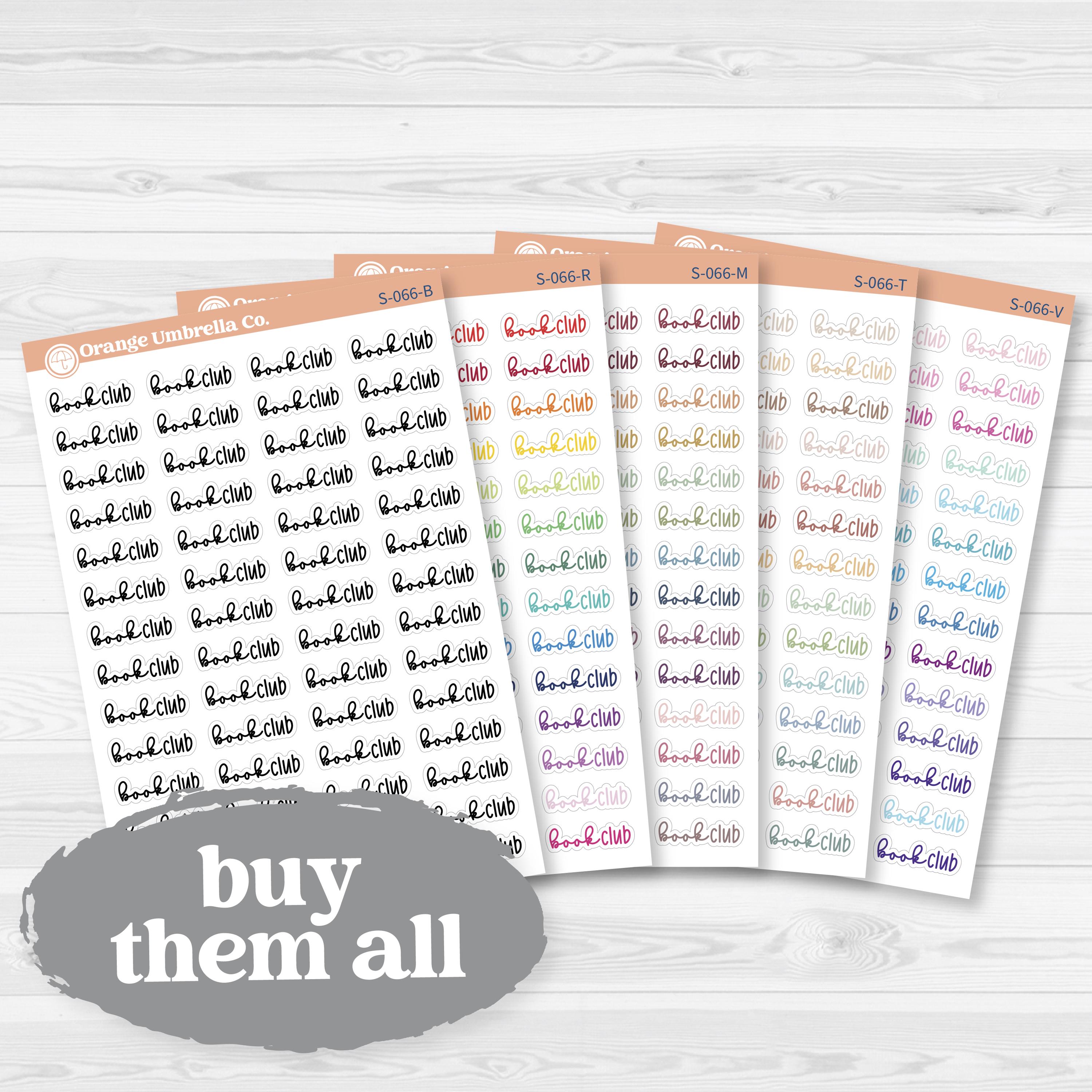 Book Club Planner Script Stickers | Reading Journal Scripts F18 | S-066