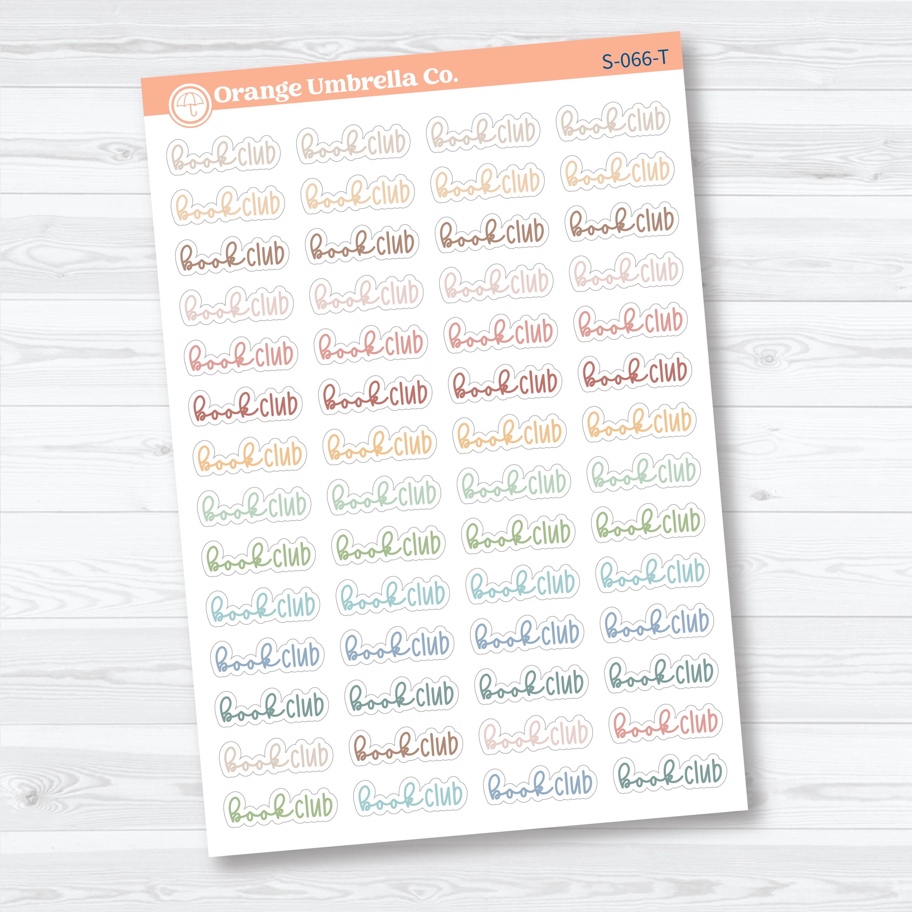 Book Club Planner Script Stickers | Reading Journal Scripts F18 | S-066