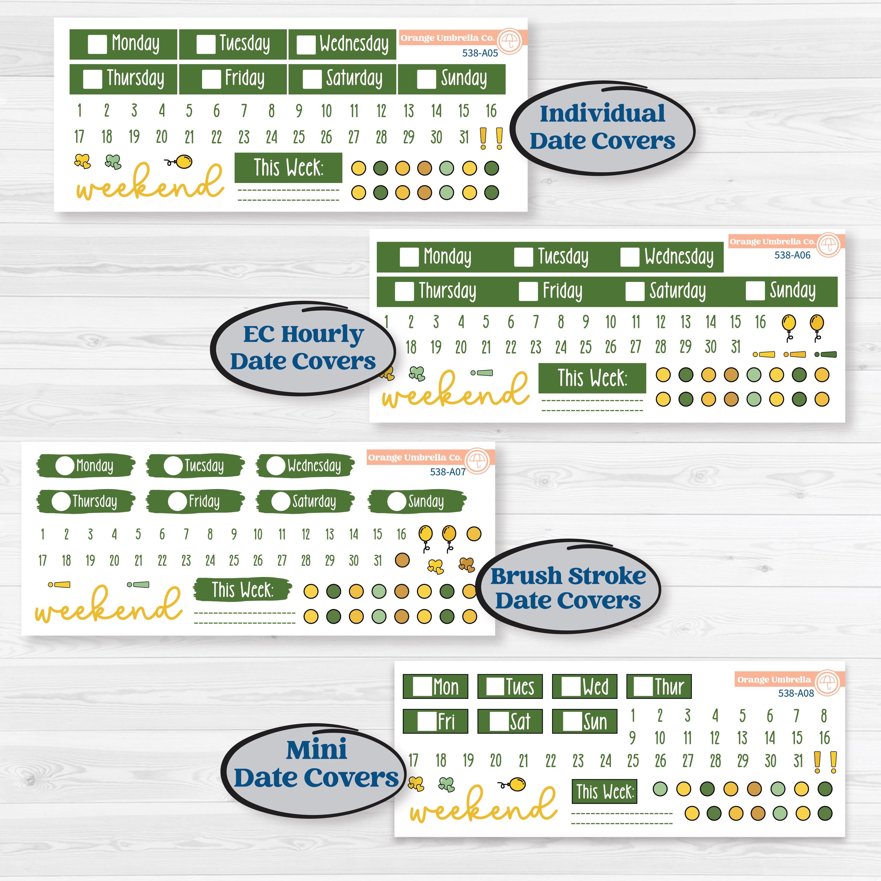 Sunflower Cottage | Weekly Sticker Kit for Vertical Planners like Erin Condren | Sun Blooms | KIT-538-A