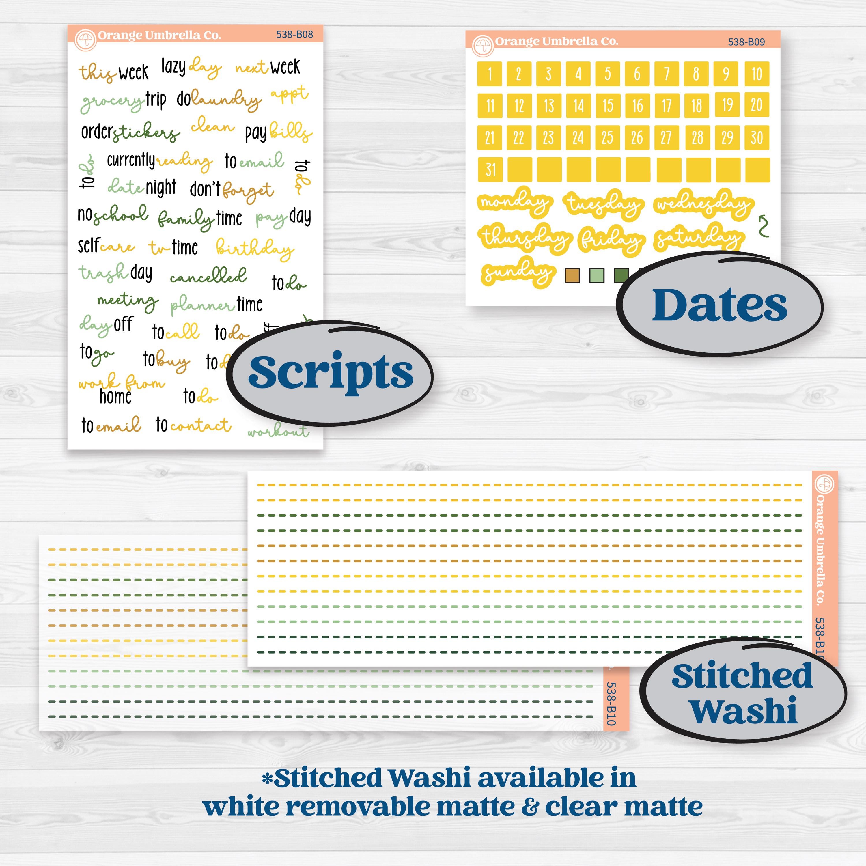 Sunflower Cottage | Weekly Add-On Planner Kit Stickers | Sun Blooms | KIT-538-B