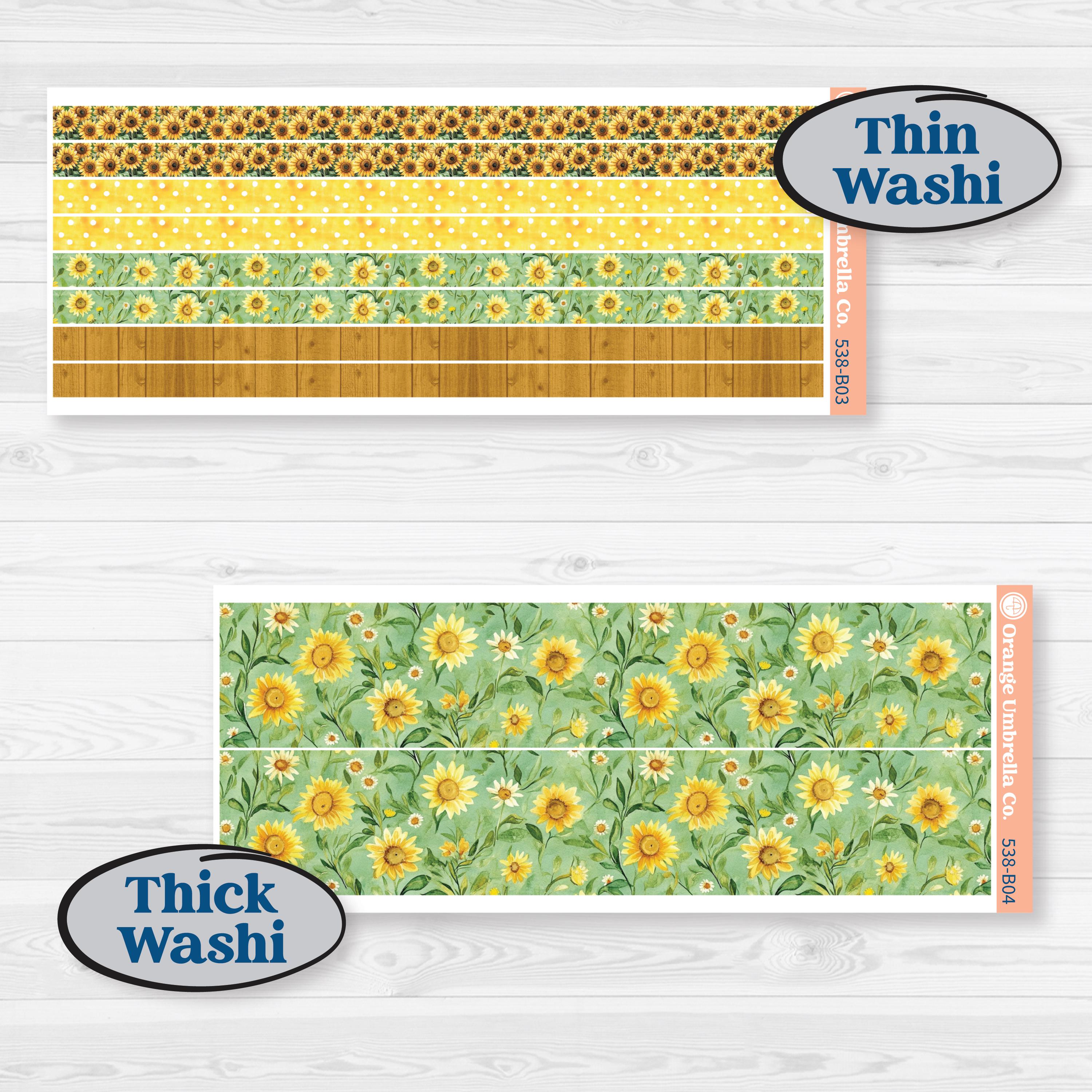 Sunflower Cottage | Weekly Add-On Planner Kit Stickers | Sun Blooms | KIT-538-B