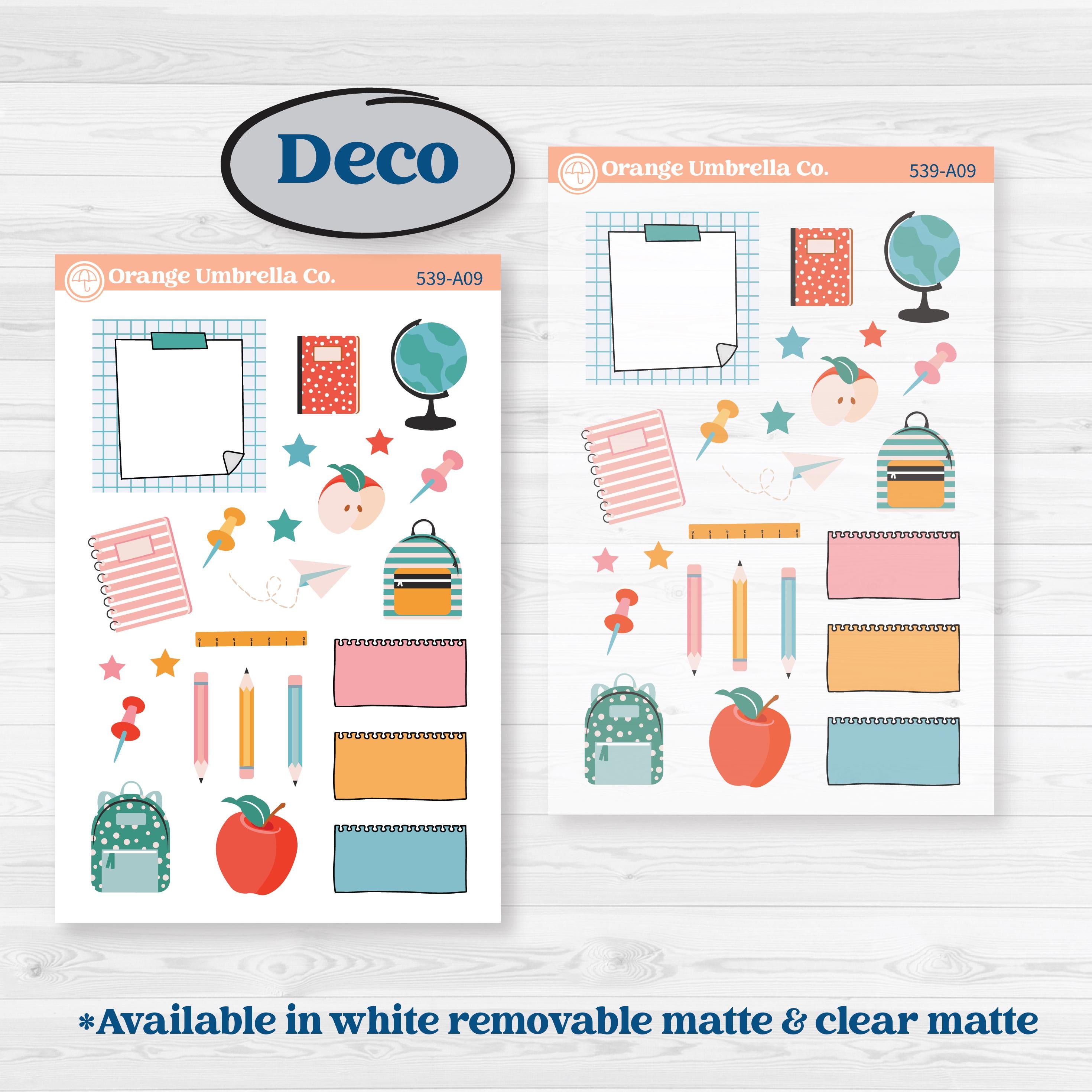 Back To School Kit | Weekly Sticker Kit for Vertical Planners like Erin Condren | Level Up | KIT-539-A