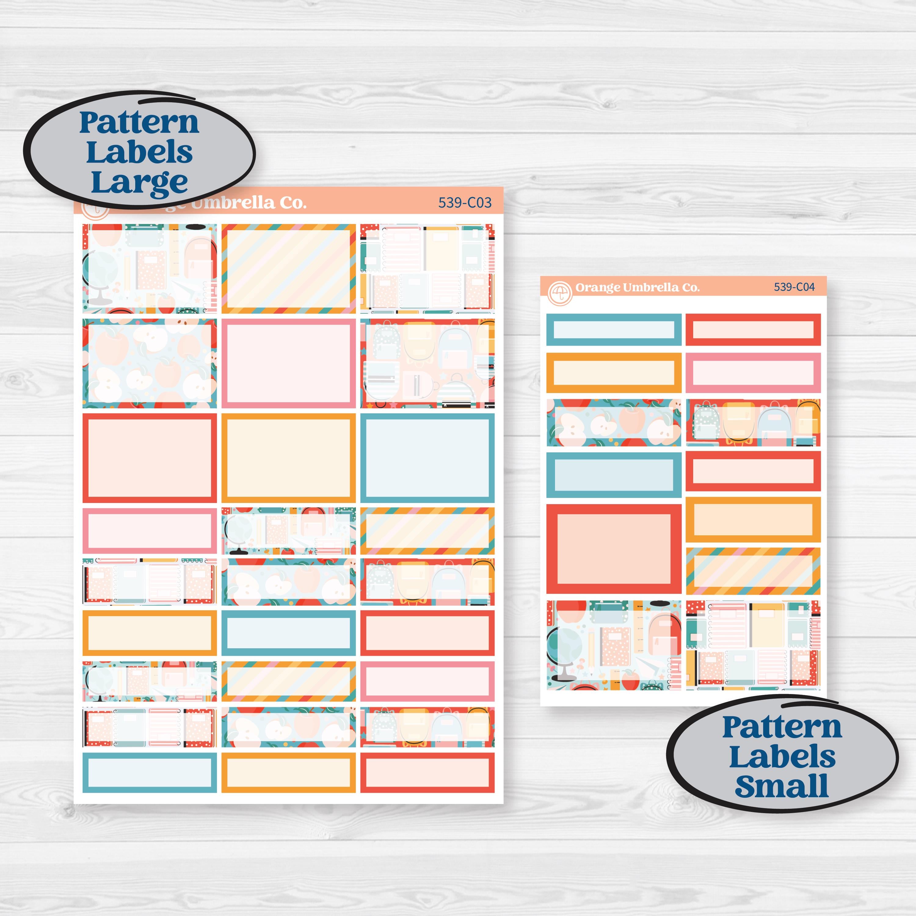 Back To School Kit | Weekly Add-On Labels Planner Kit Stickers | Level Up | KIT-539-C