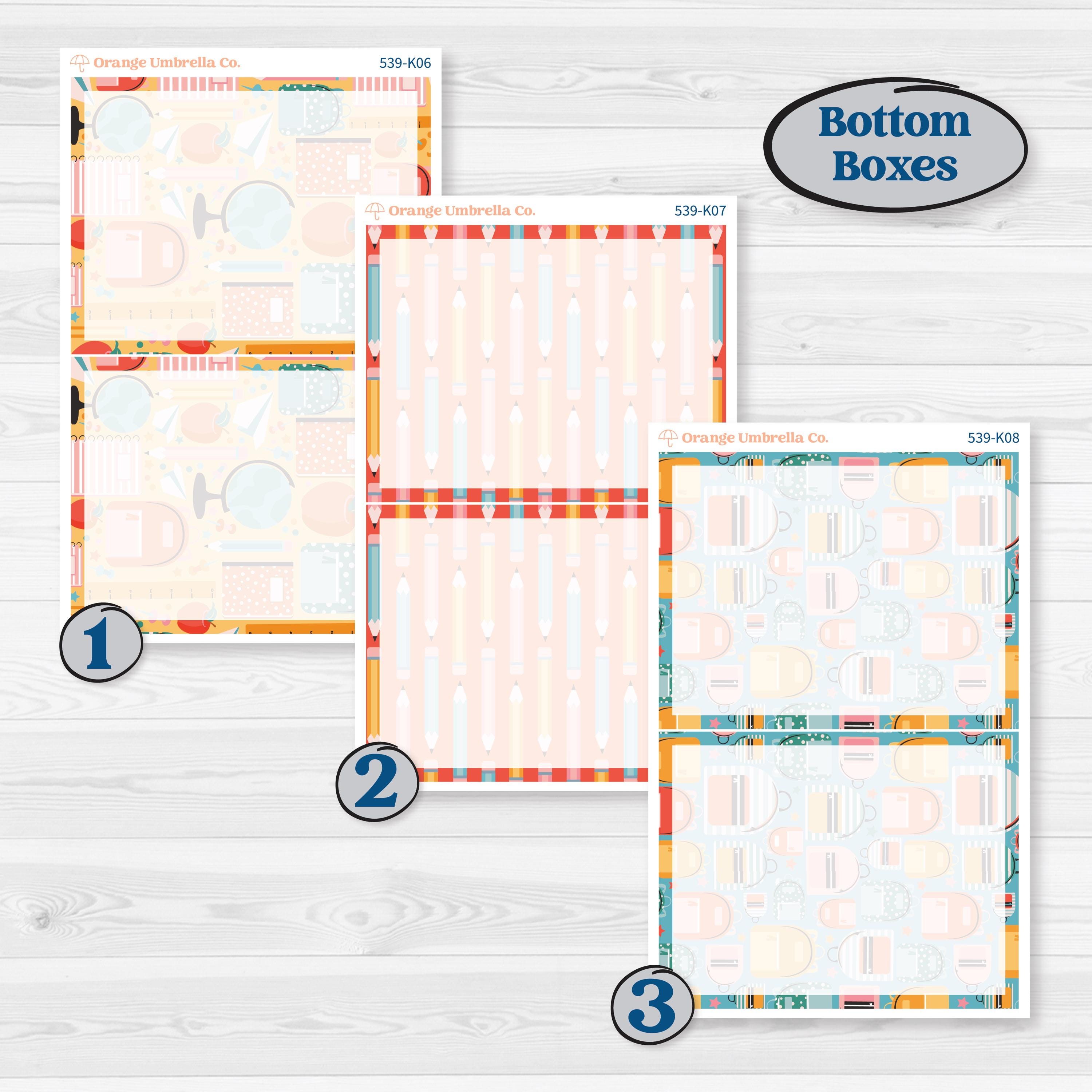 Back To School Kit | 7x9 Erin Condren Daily Duo Planner Kit Stickers | Level Up | KIT-539-K