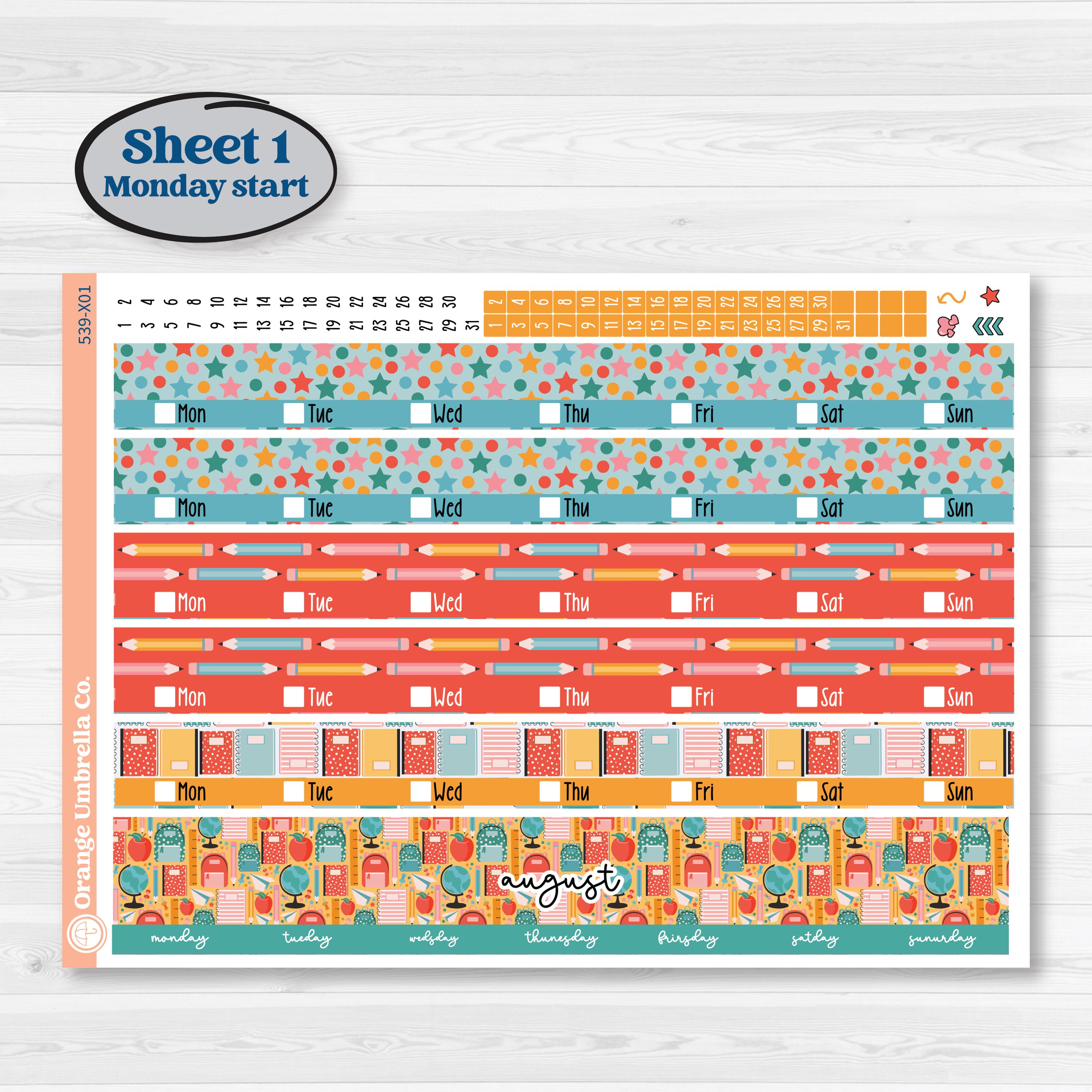 Back To School Kit | Laurel Denise Jo Large Planner Kit Stickers | Level Up | KIT-539-X
